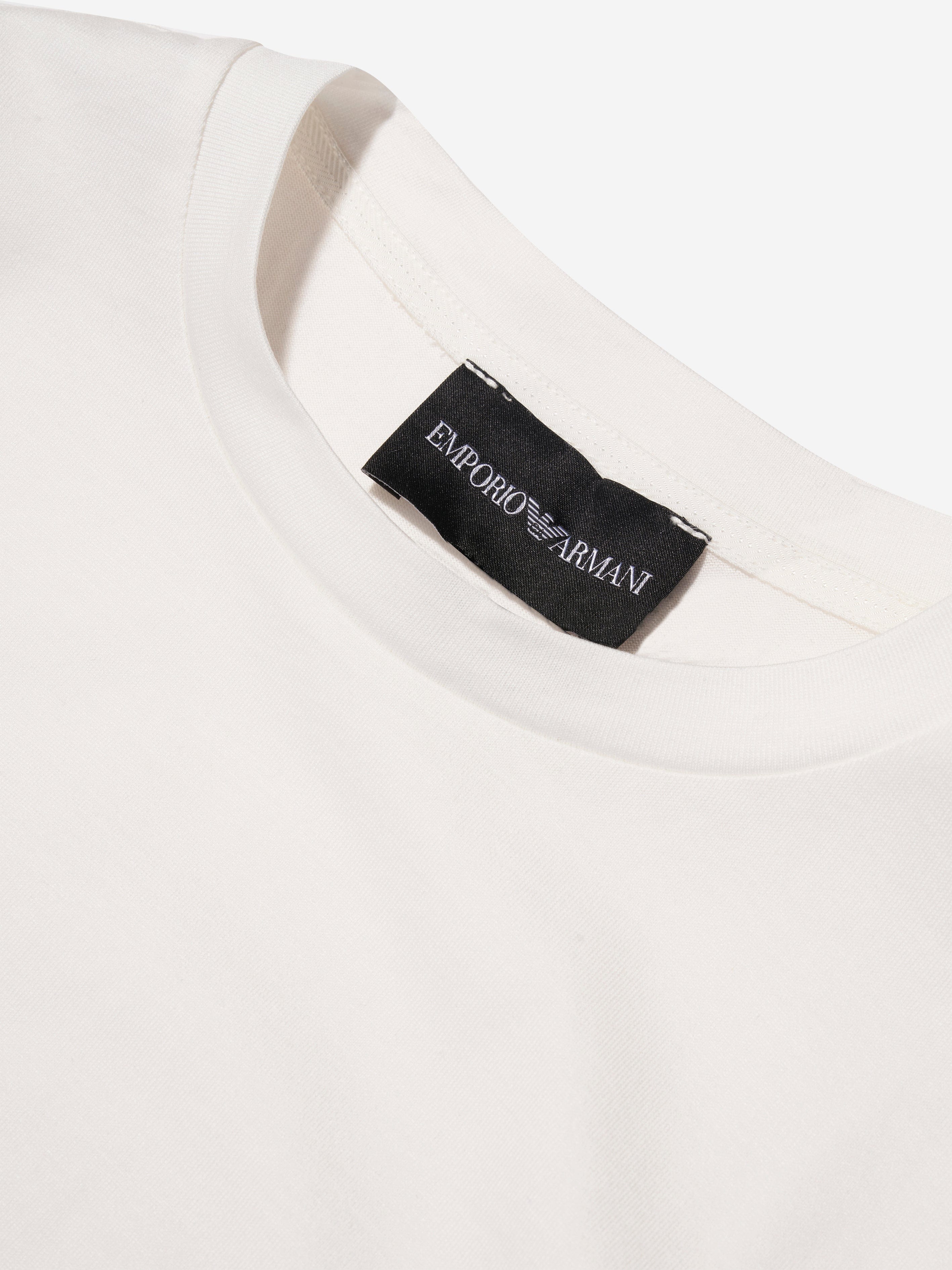 Emporio Armani Boys Logo T-Shirt In White