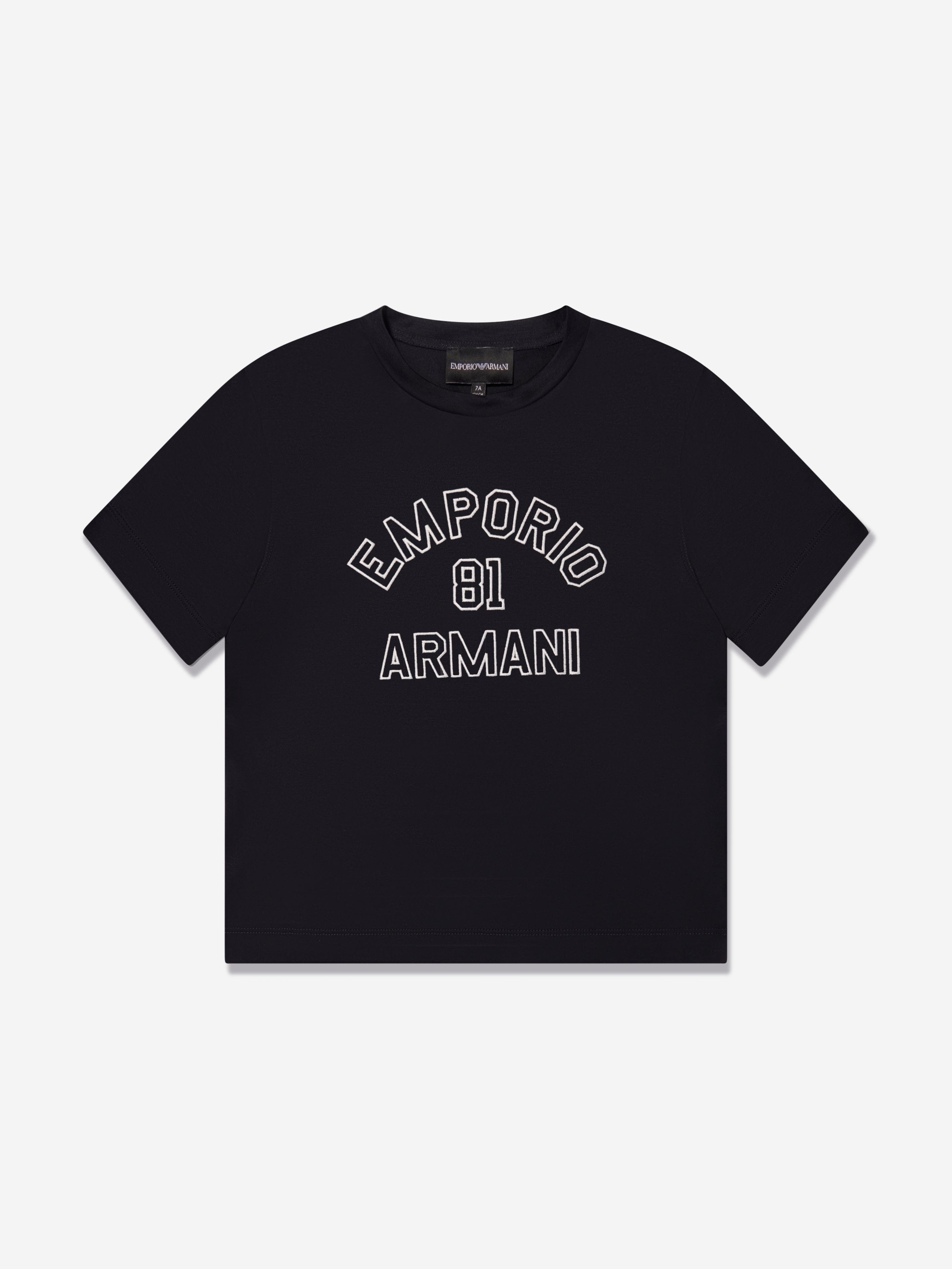 Emporio Armani Boys Logo T-Shirt In Navy