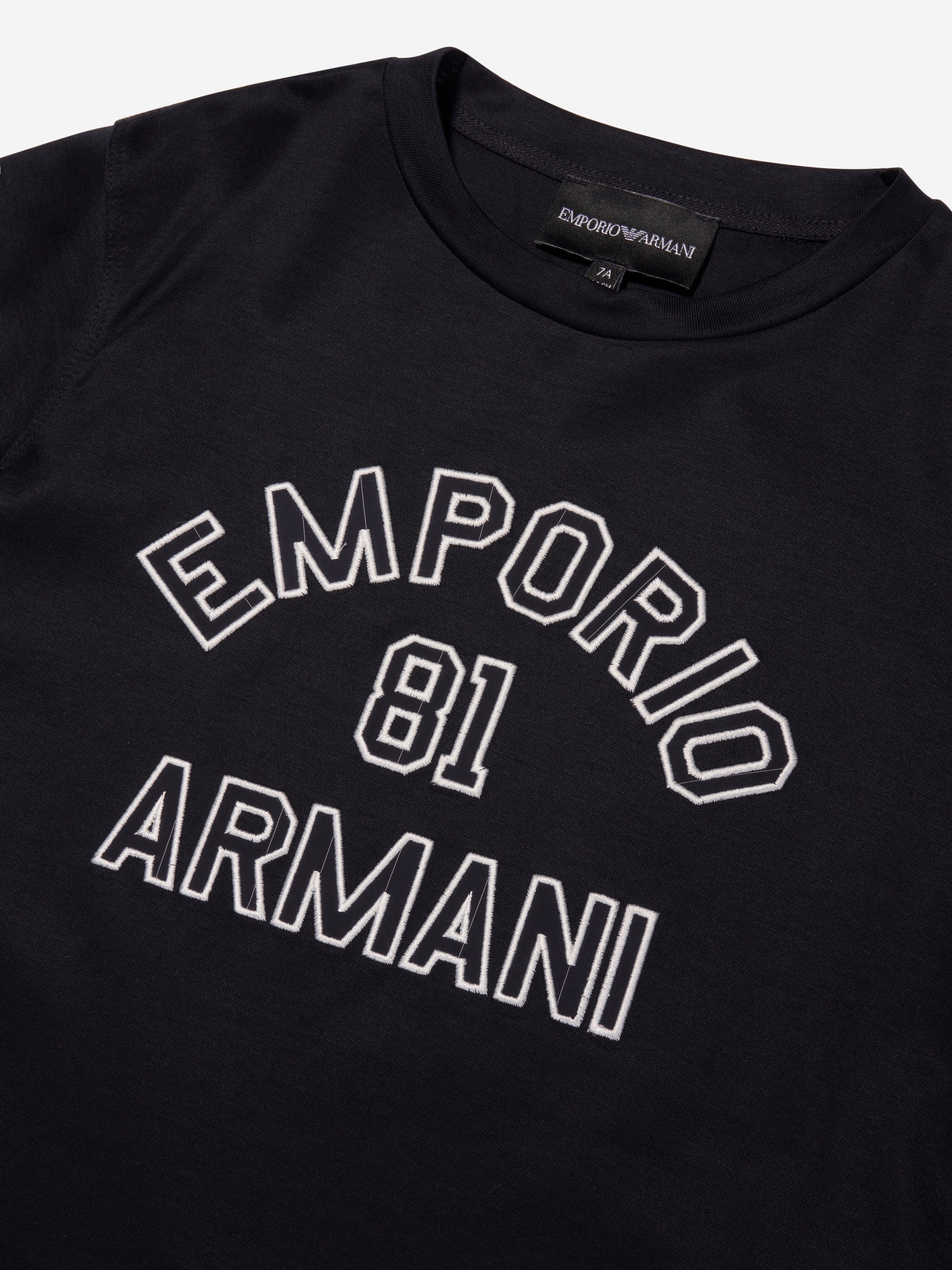 Emporio Armani Boys Logo T-Shirt In Navy