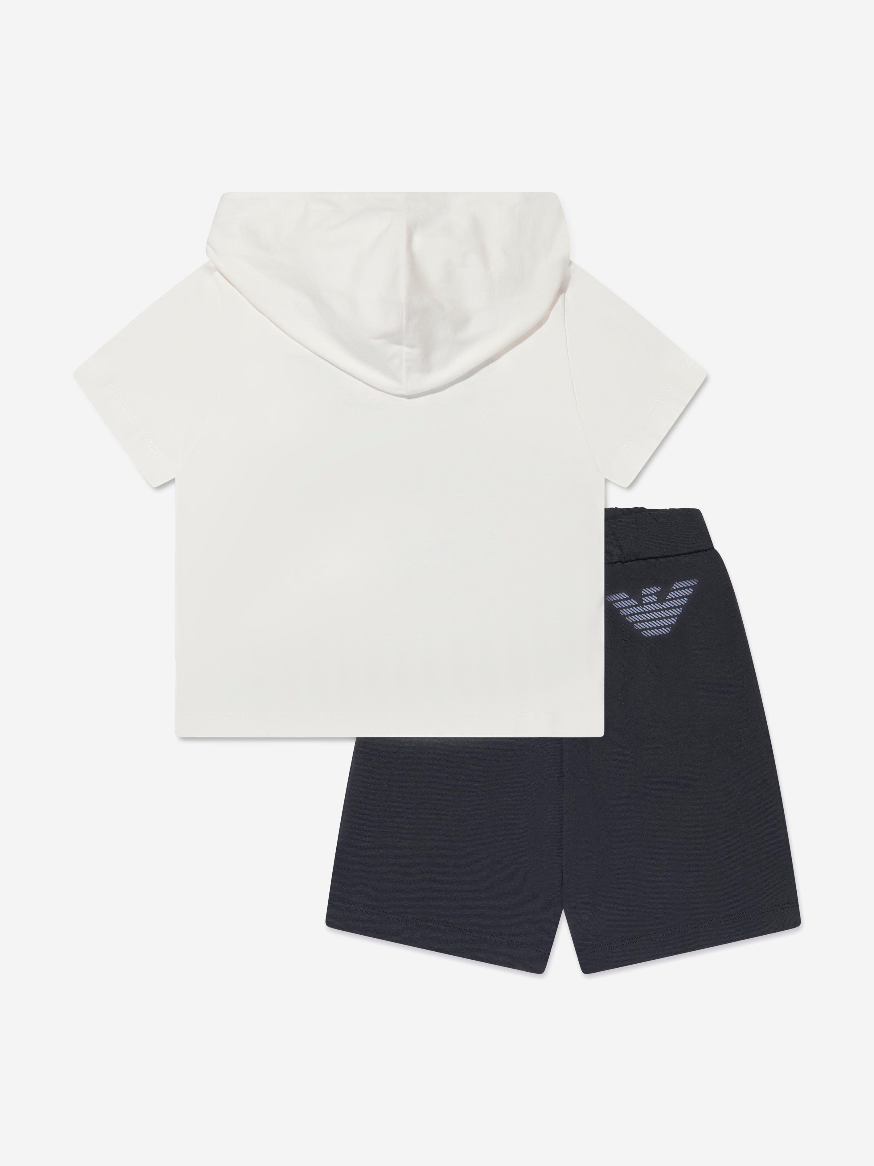 Emporio Armani Boys T-Shirt And Shorts Set In White