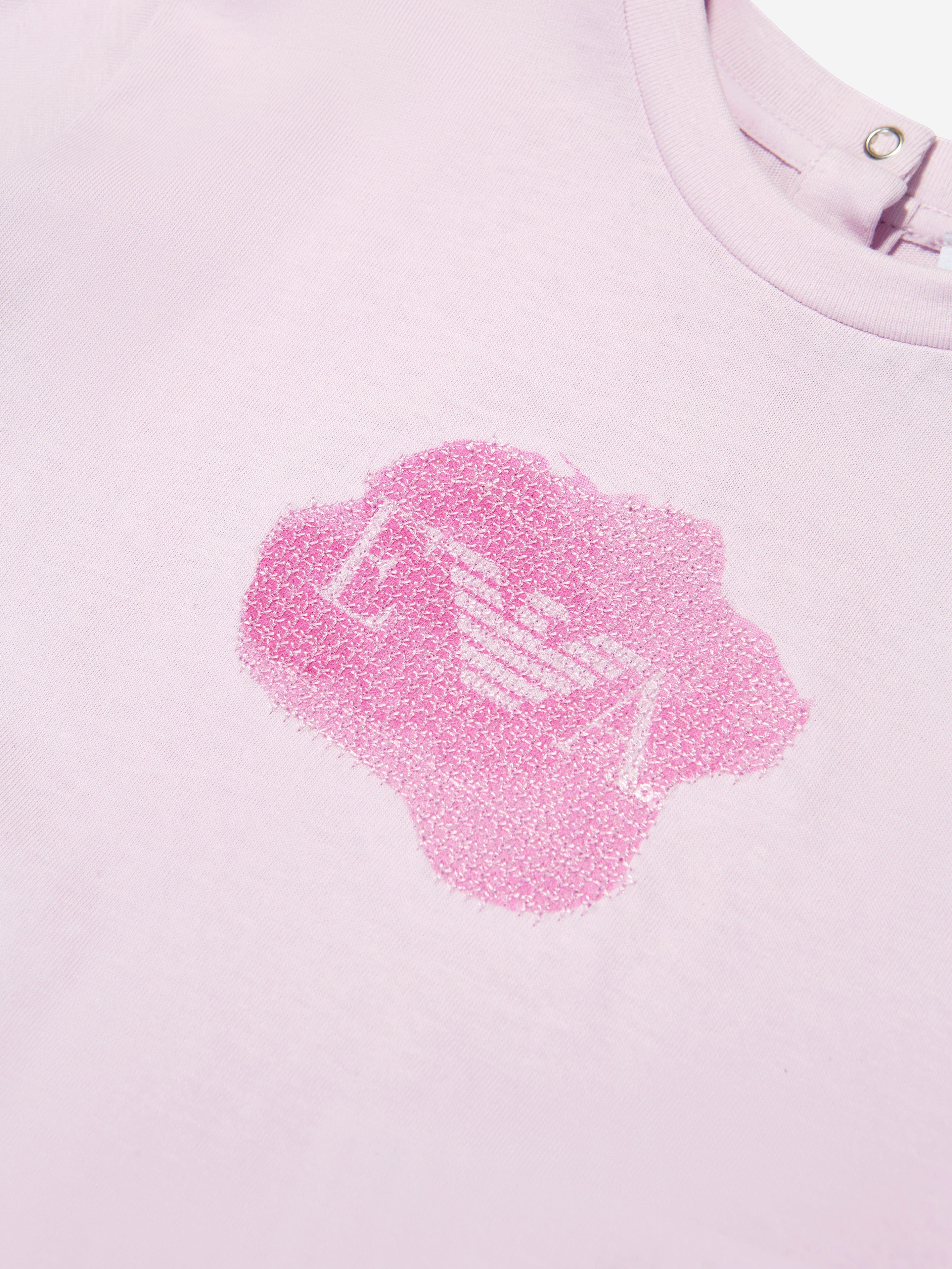 Emporio Armani Baby Girls Logo T-Shirt In Pink