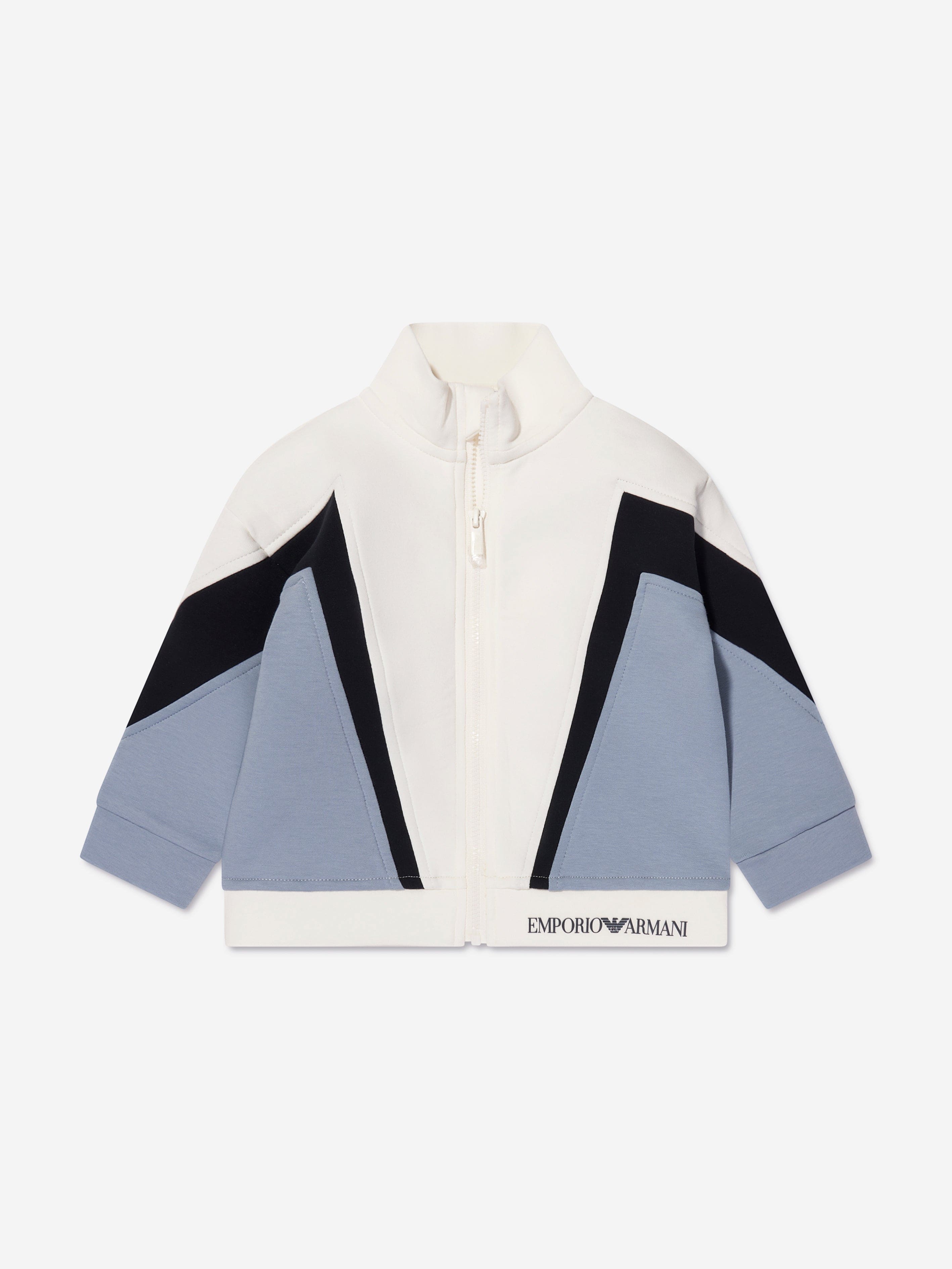 Emporio Armani Baby Boys Zip Up Sweatshirt In White