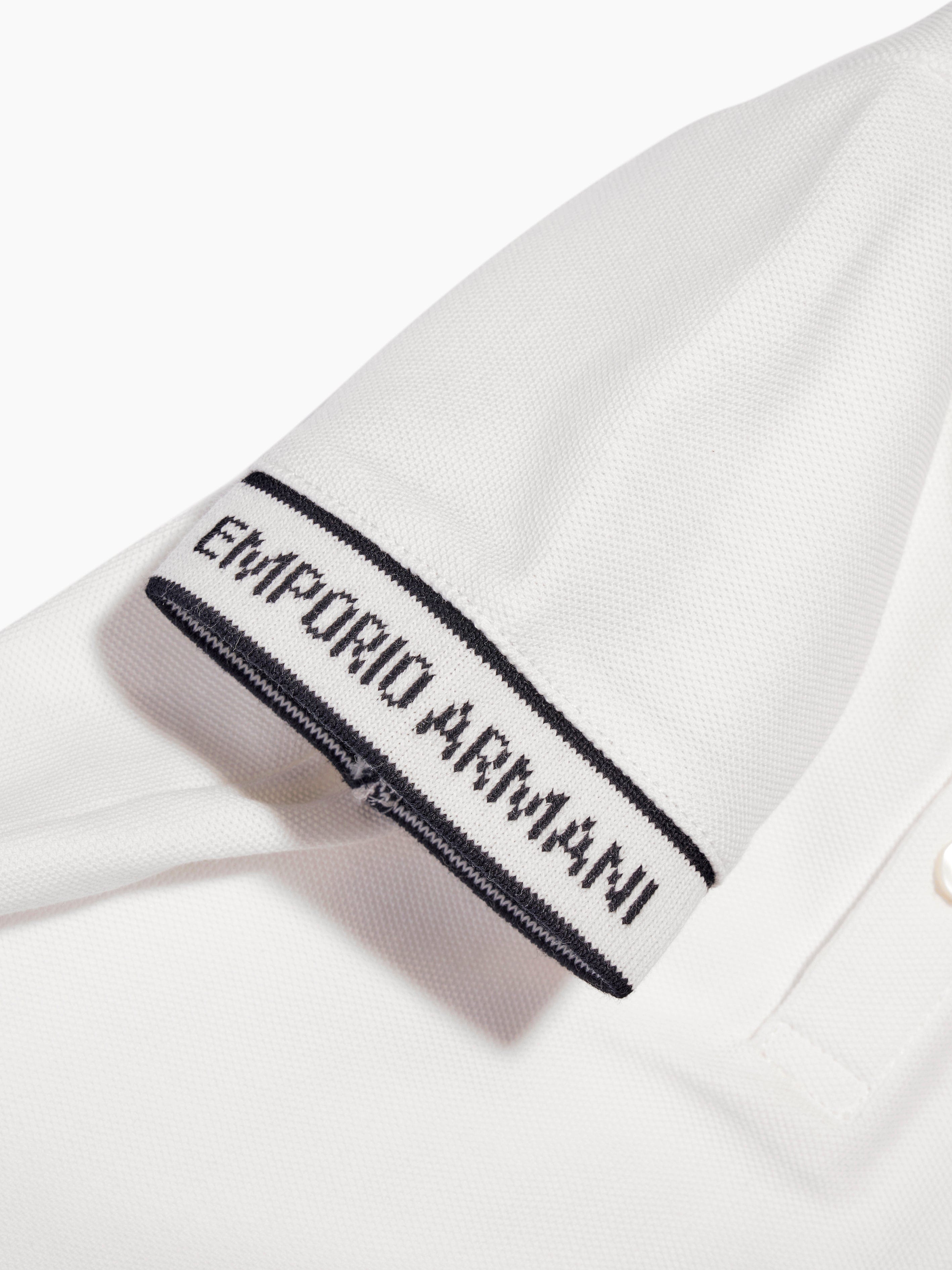 Emporio Armani Baby Boys Logo Polo Shirt In White