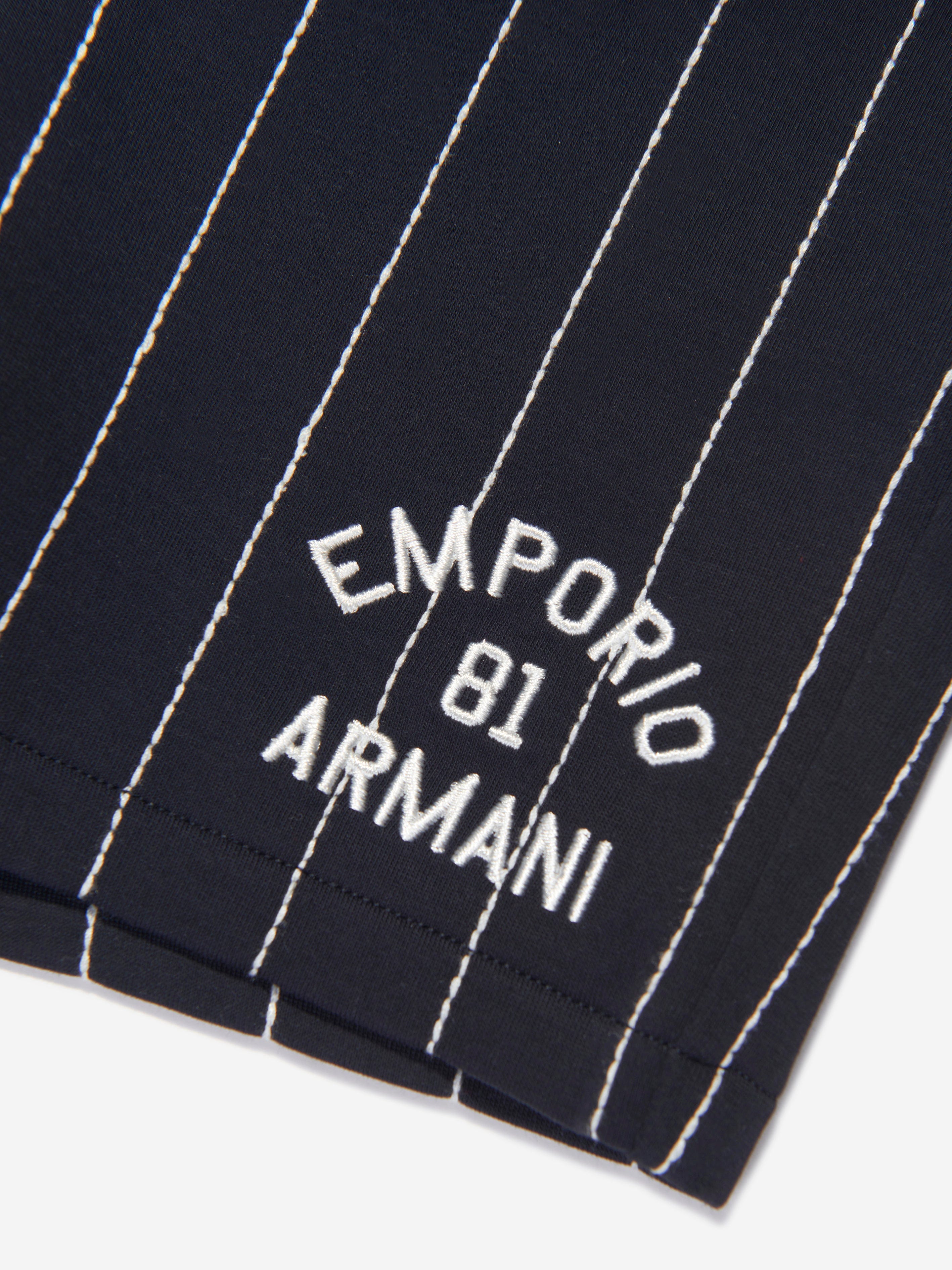 Emporio Armani Baby Boys Striped Shorts In Navy