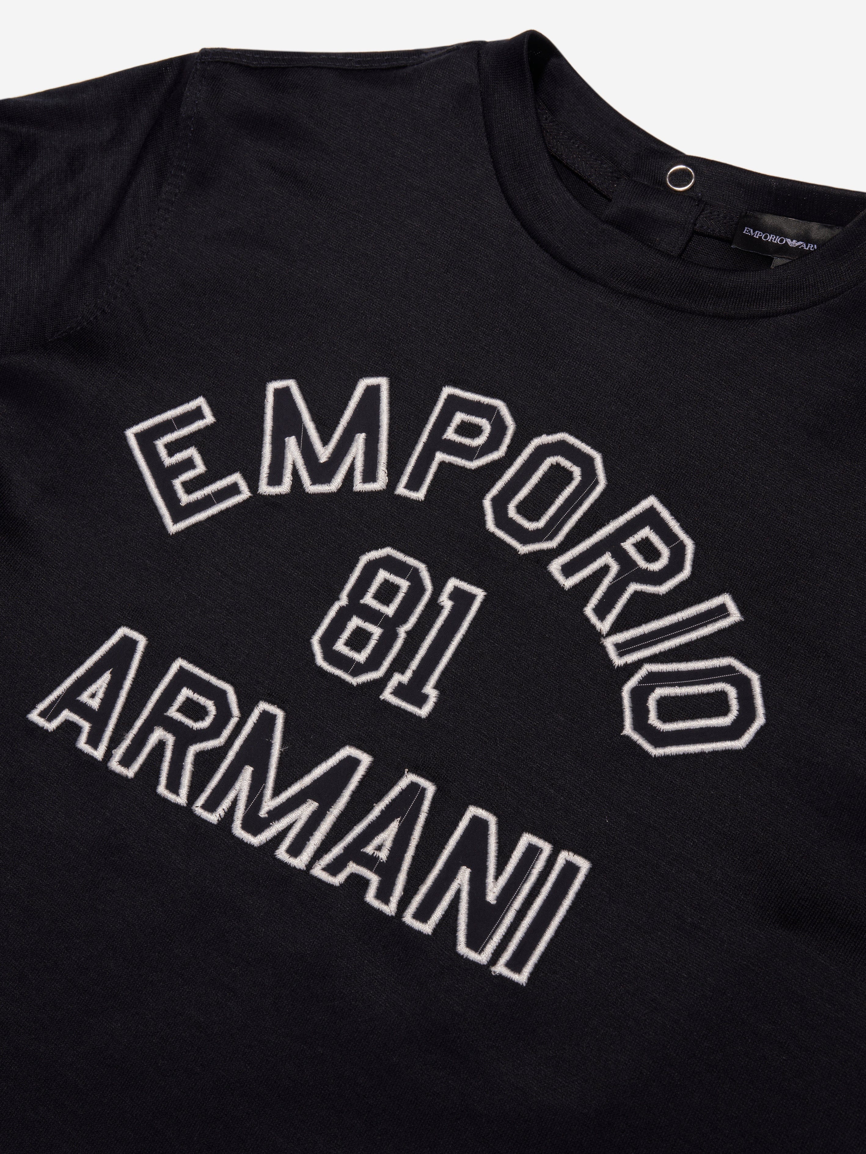 Emporio Armani Baby Boys Logo T-Shirt In Navy