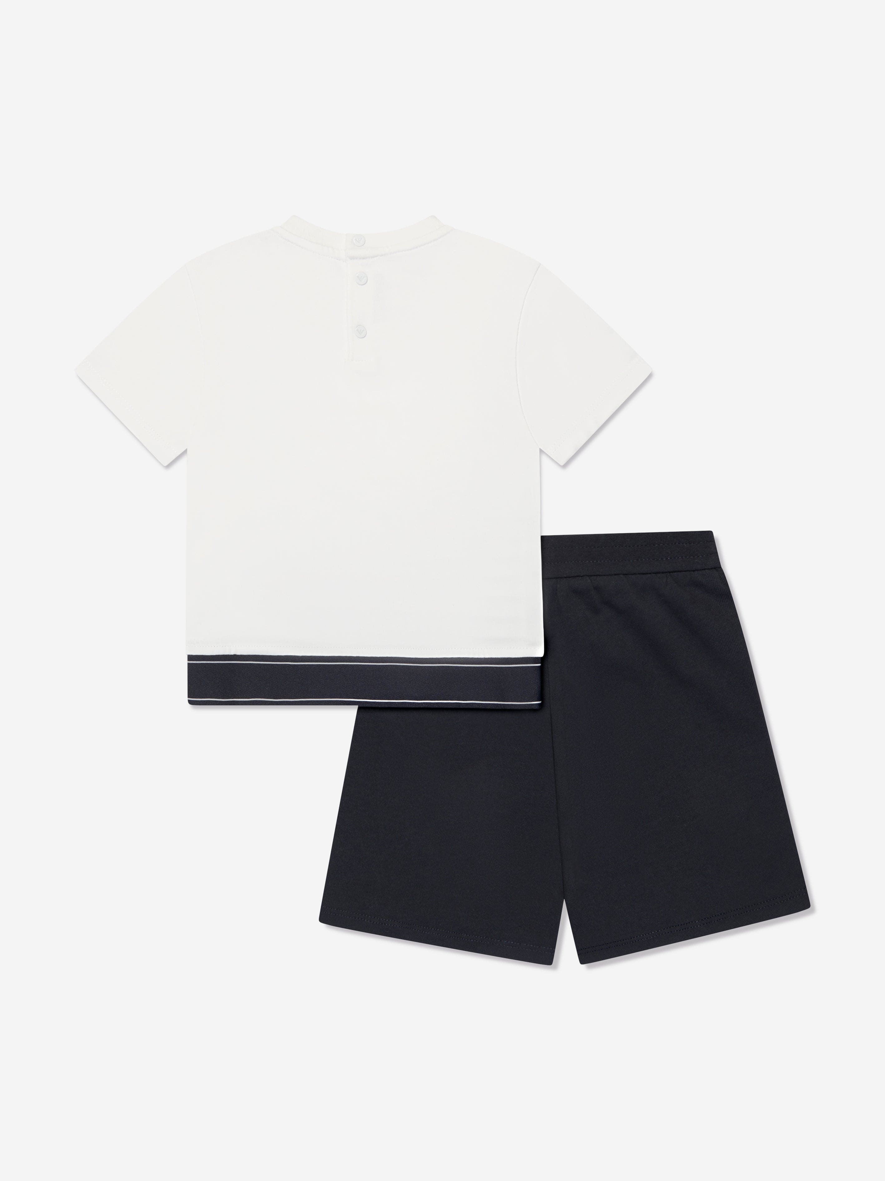 Emporio Armani Baby Boys T-Shirt And Shorts Set In White