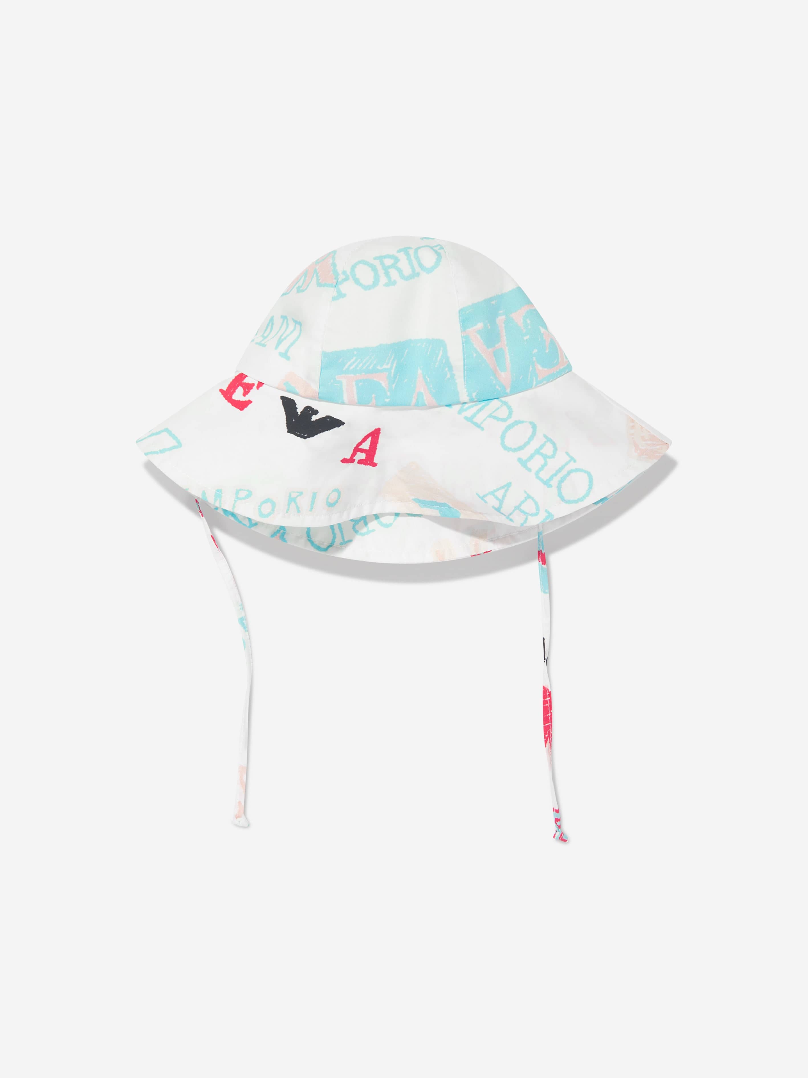 Emporio Armani Girls Logo Hat in White