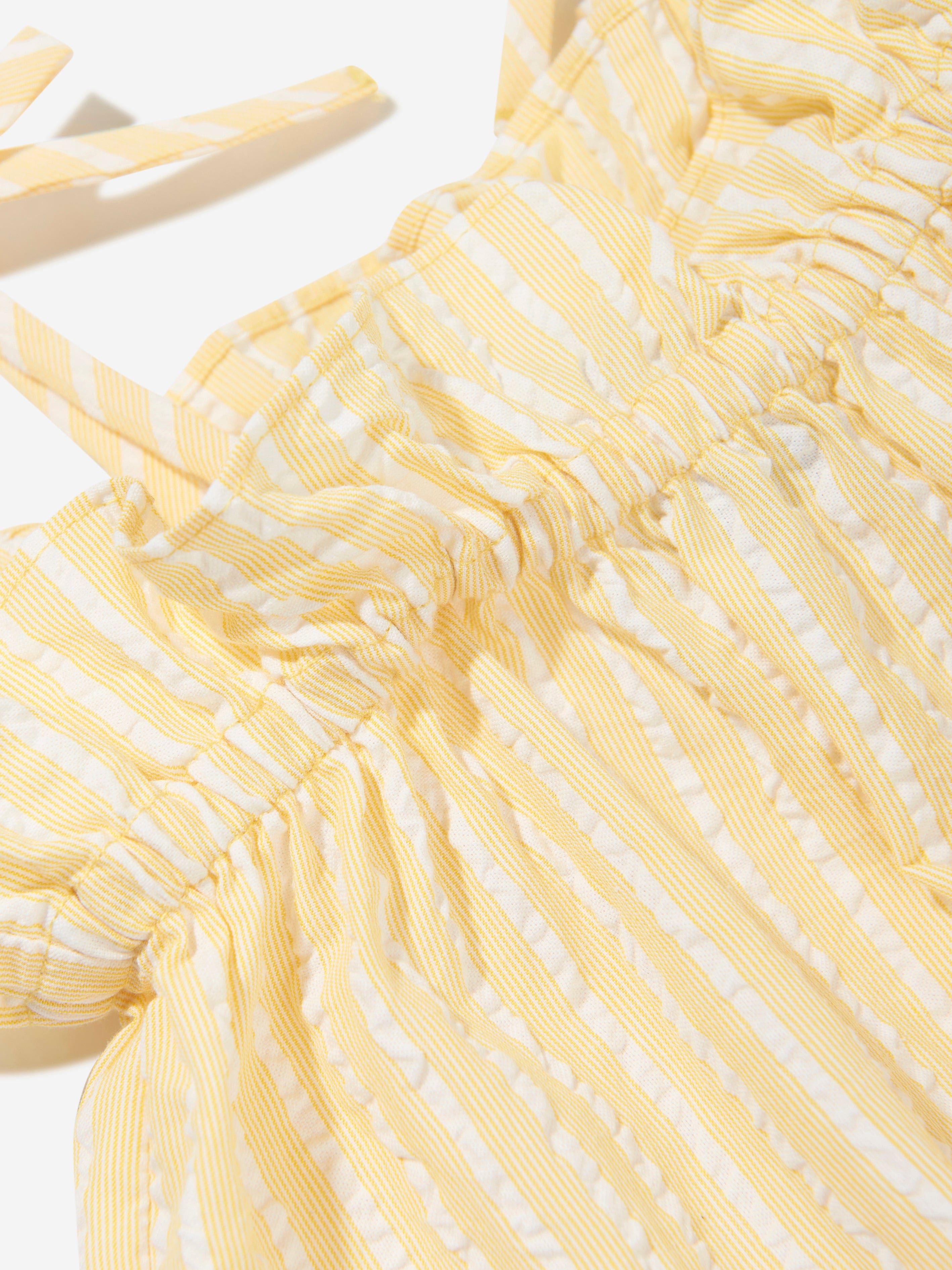 Emporio Armani Girls Striped Sun Top in Yellow