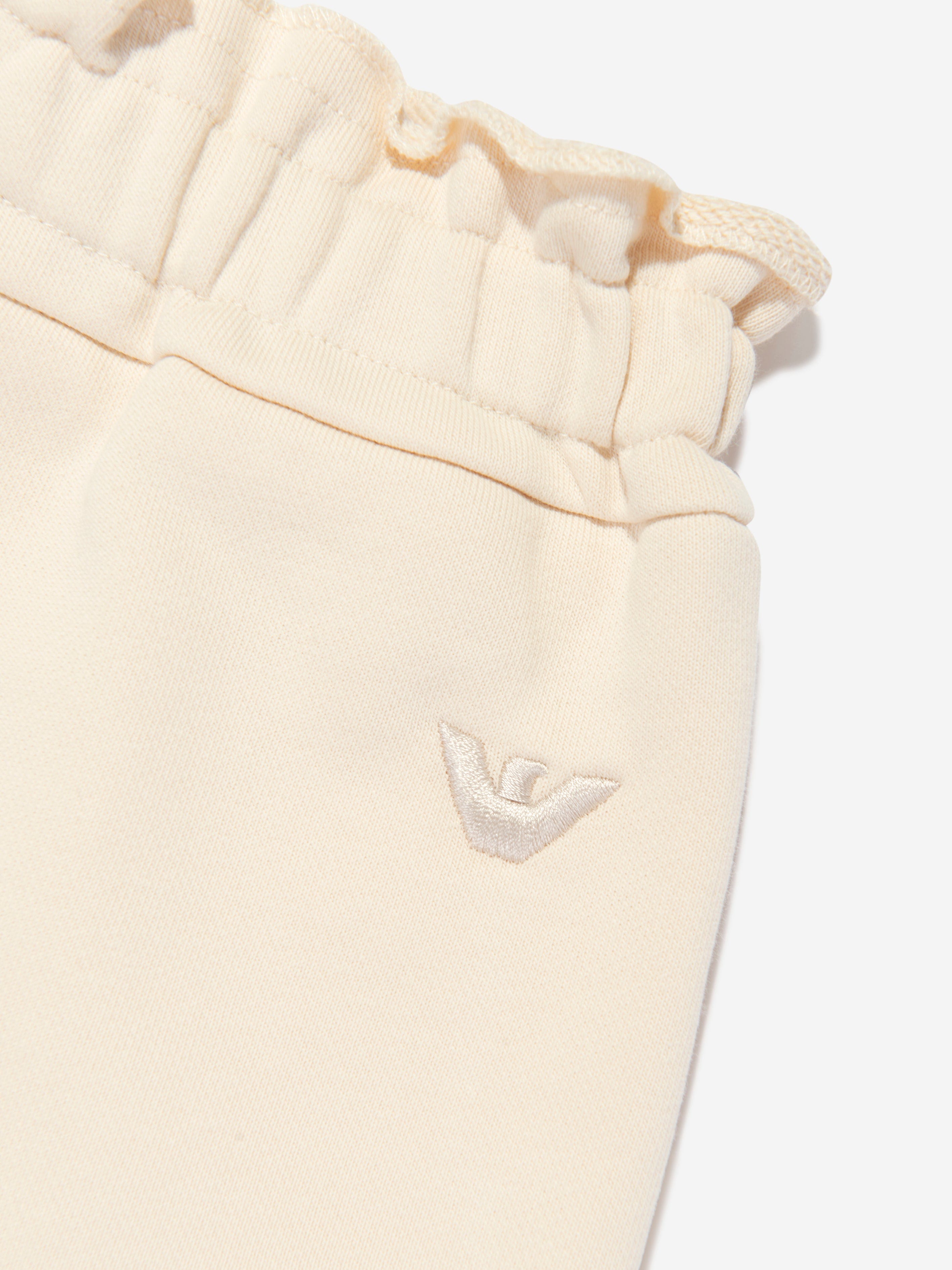 Emporio Armani Girls Pocket Shorts in Beige