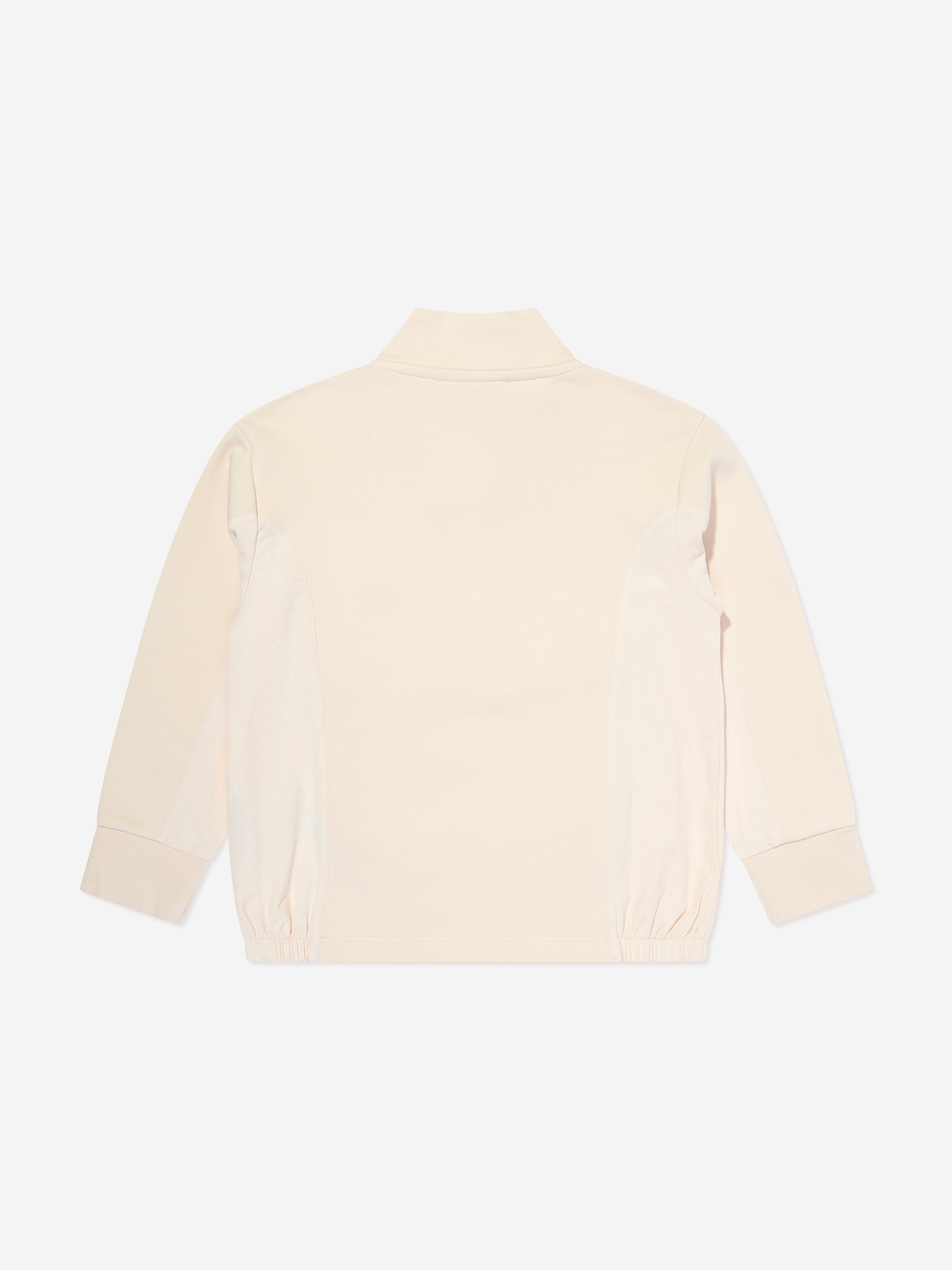 Emporio Armani Boys Half Zip Pocket Sweatshirt in Beige