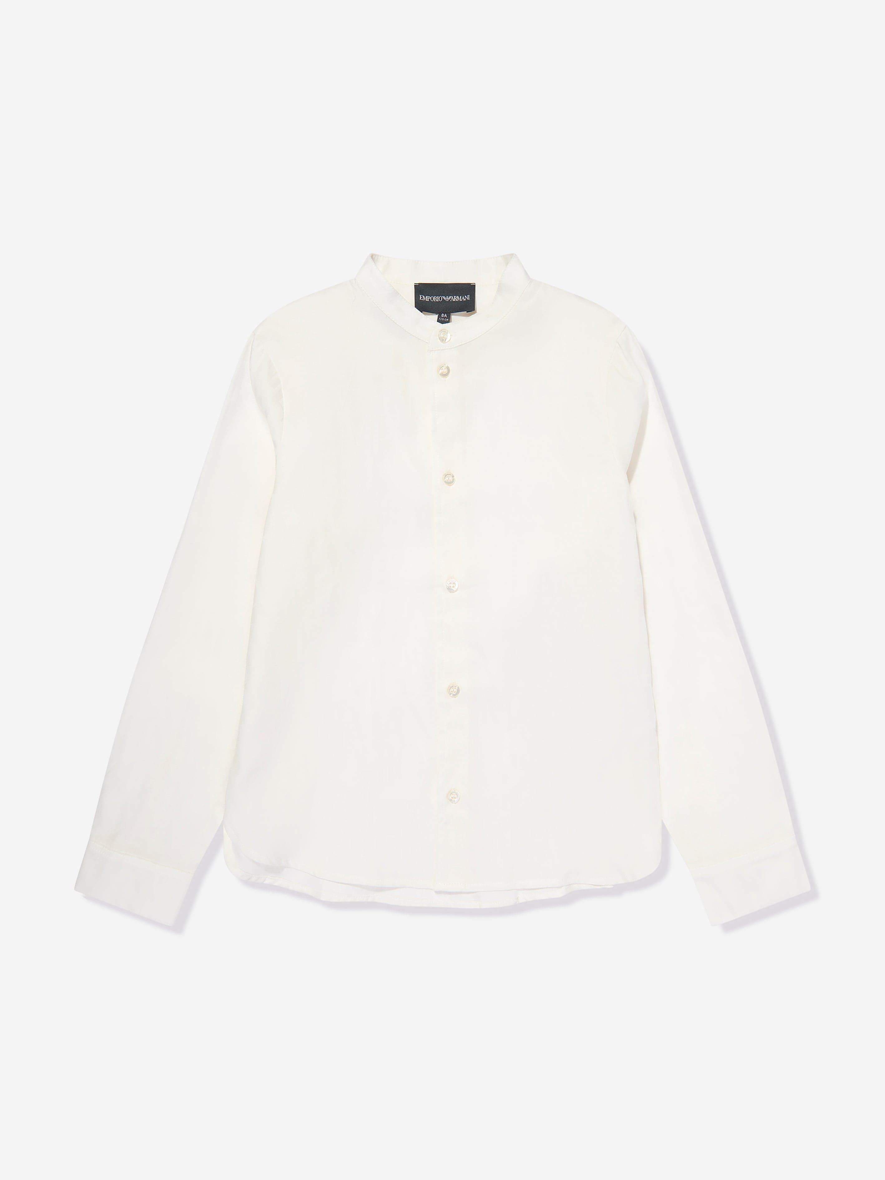 Emporio Armani Boys Logo Shirt in Beige