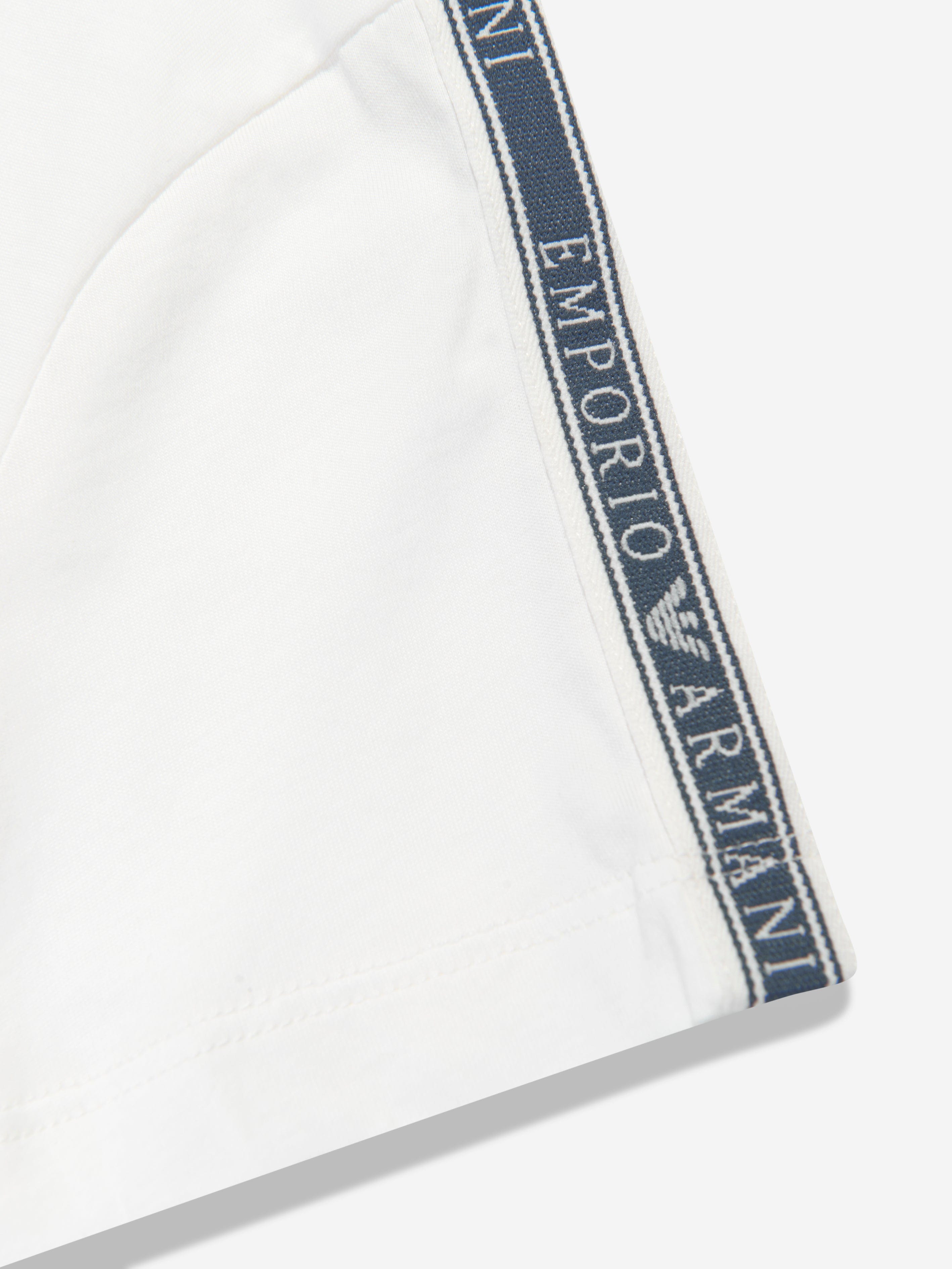 Emporio Armani Boys Logo Polo Shirt in White