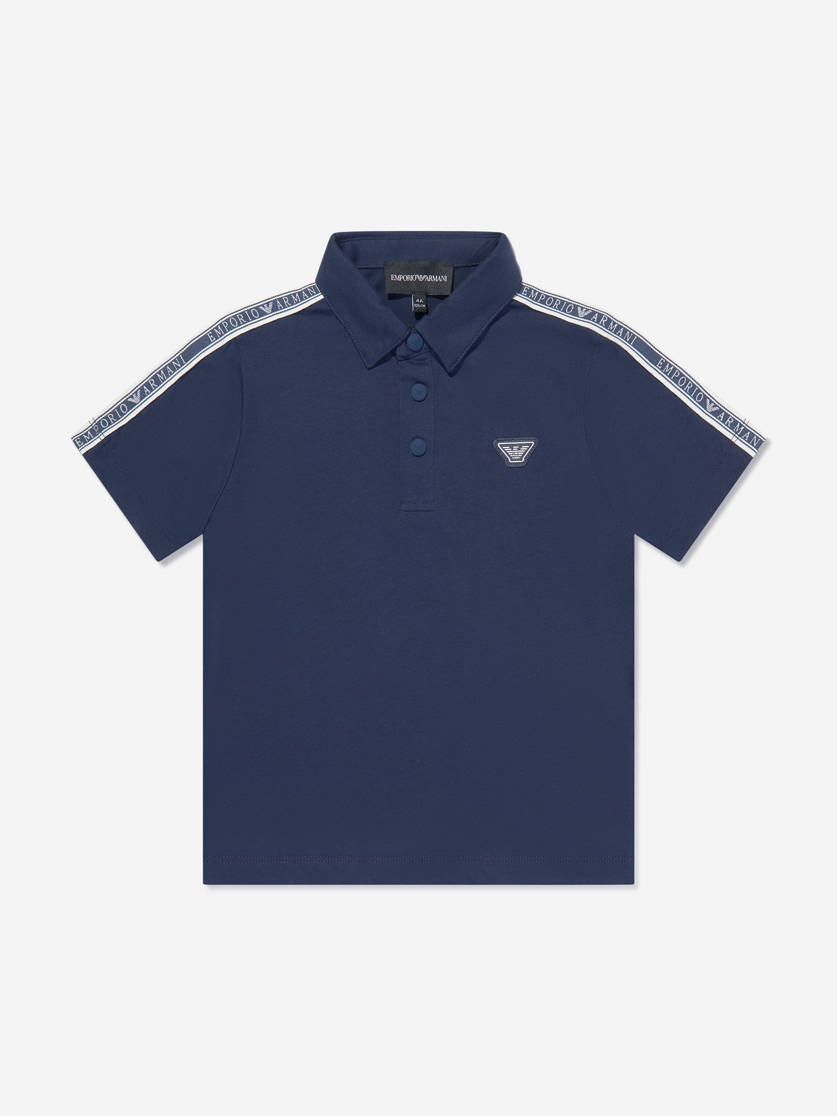 Emporio Armani Boys Logo Polo Shirt in Navy