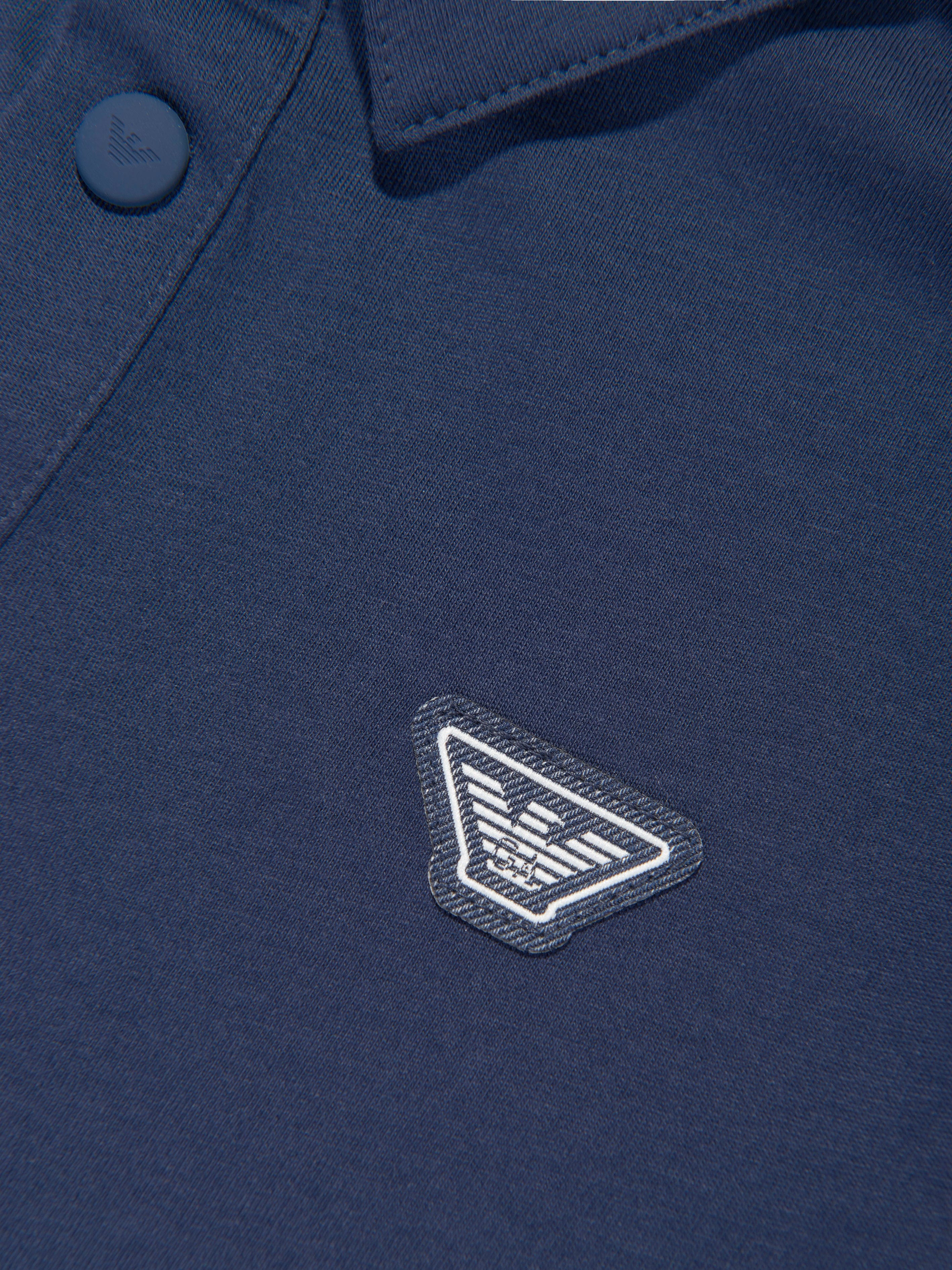 Emporio Armani Boys Logo Polo Shirt in Navy