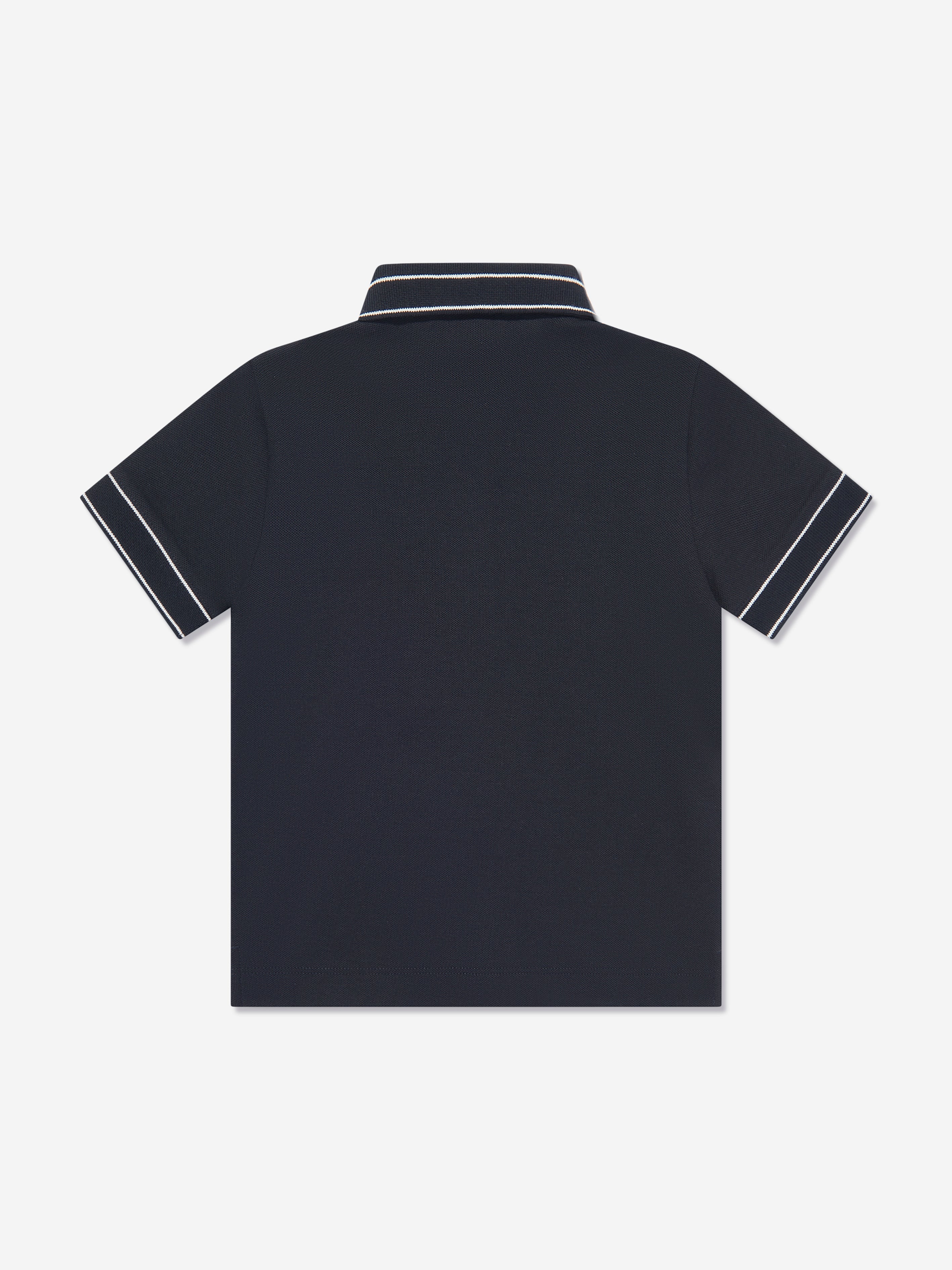 Emporio Armani Boys Logo Collar Polo Shirt in Navy