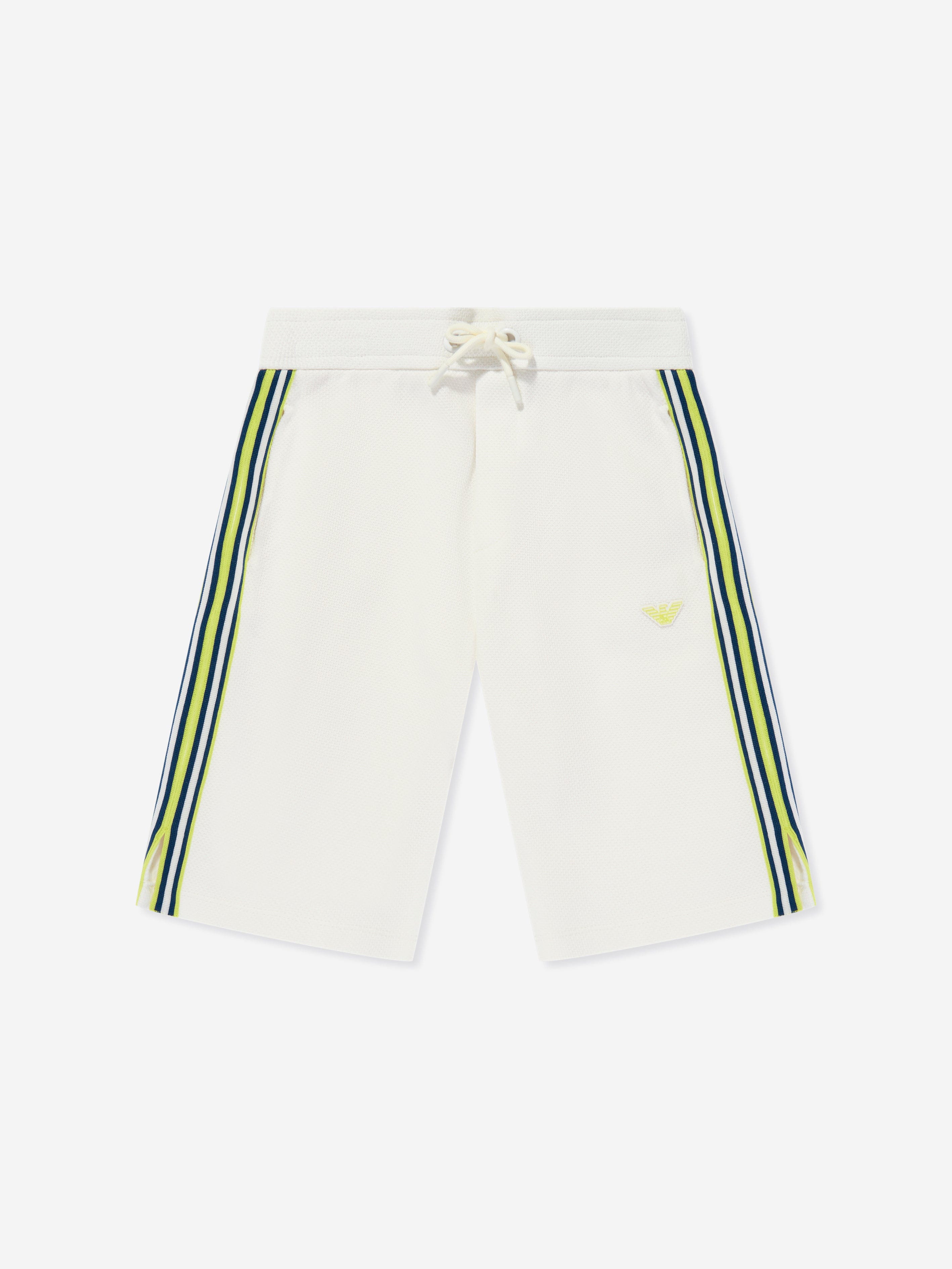 Emporio Armani Boys Logo Bermuda Shorts in White