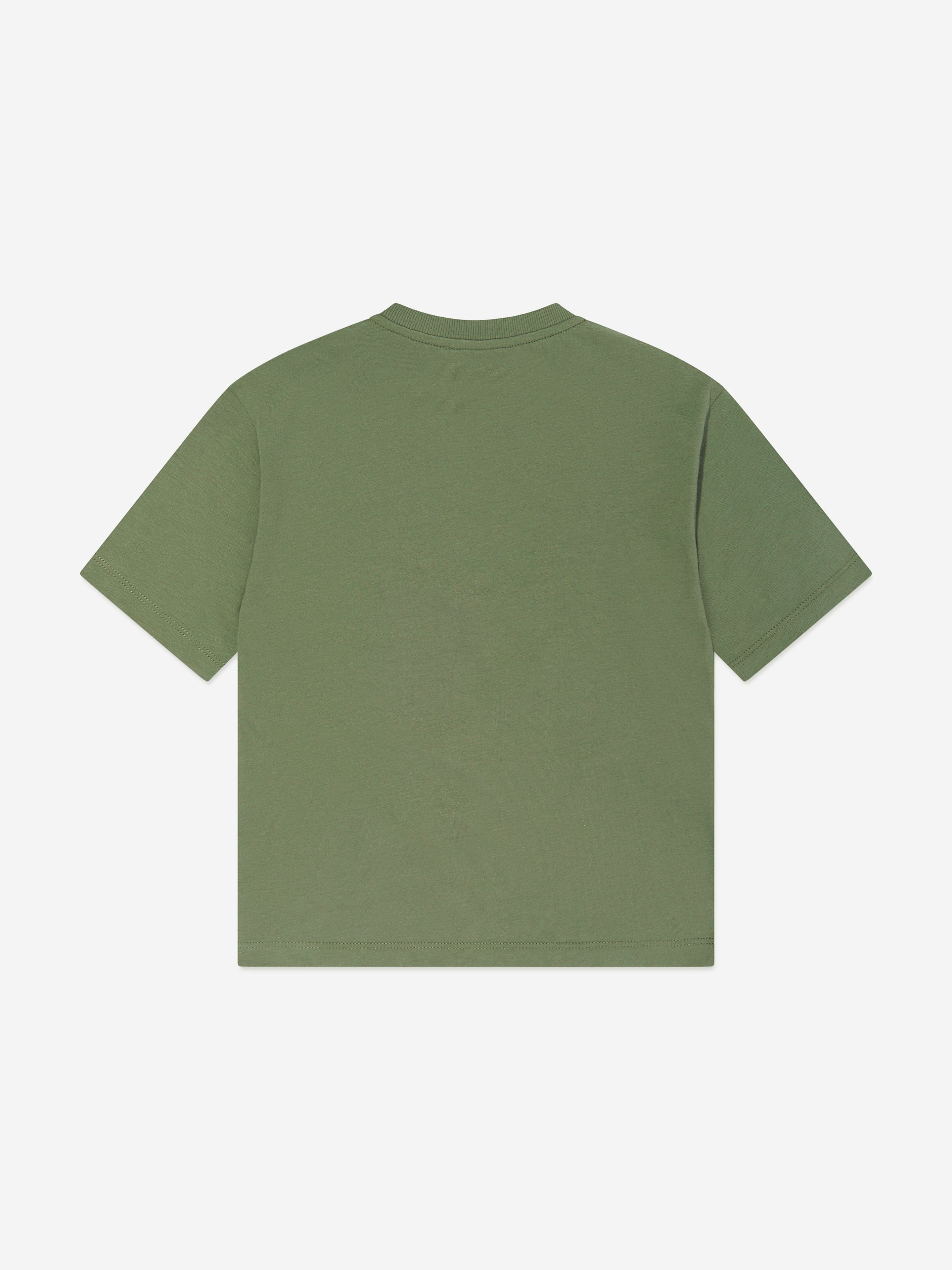 Emporio Armani Boys Logo Pocket Polo Shirt in Green