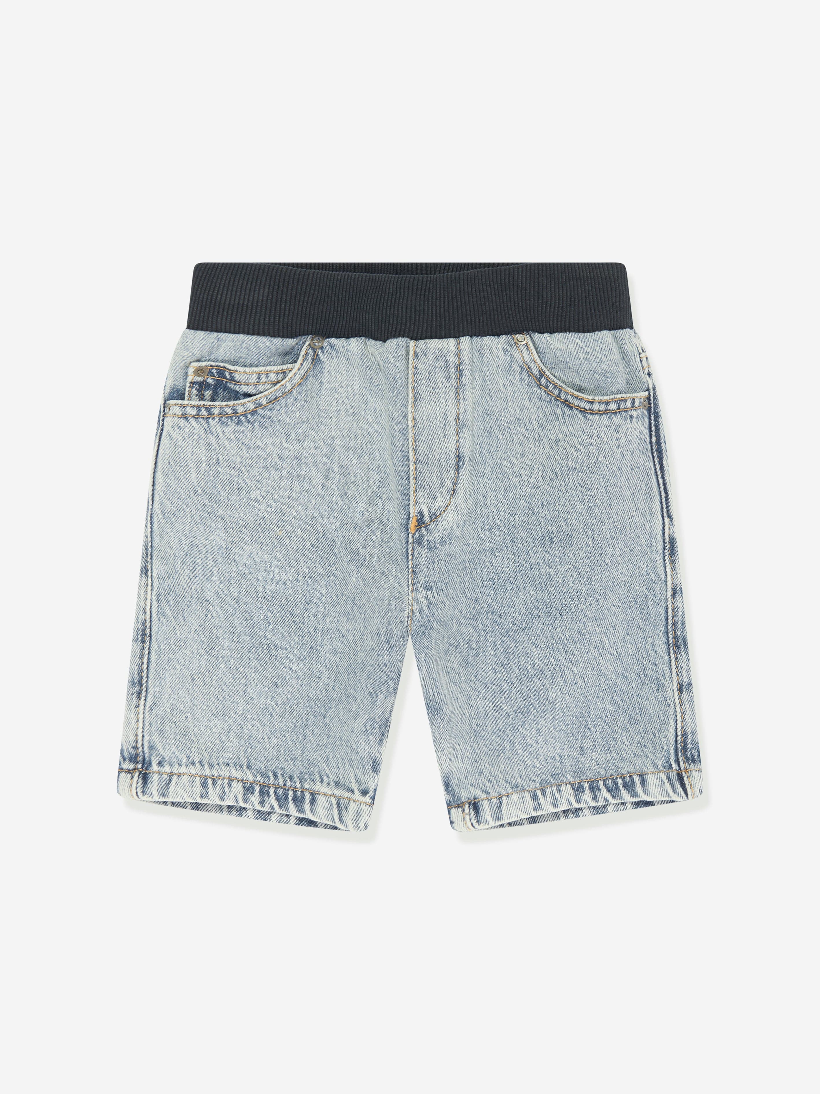 Emporio Armani Baby Boys Denim Pull On Shorts in Blue