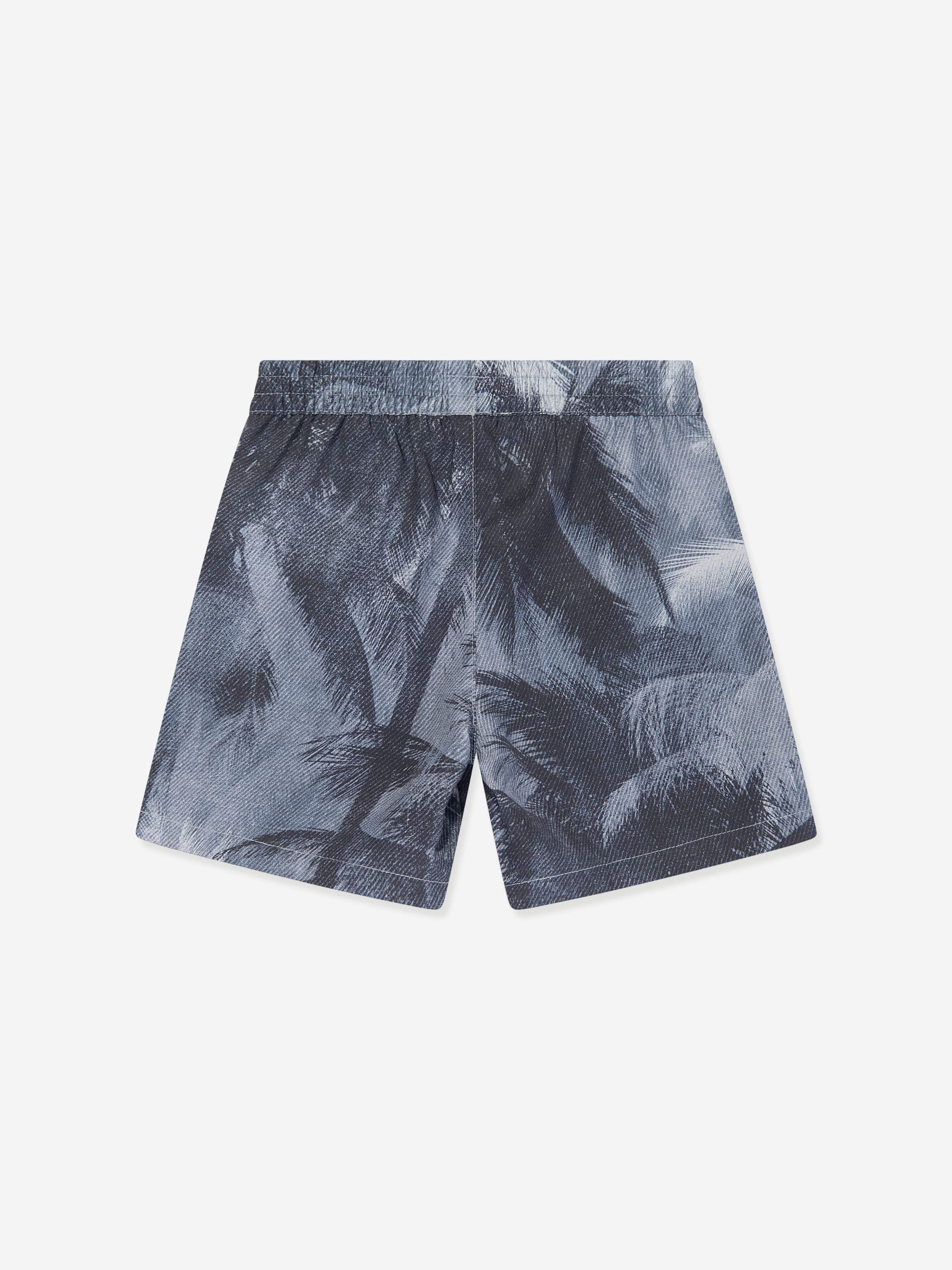 Emporio Armani Baby Boys Palm Leaf Shorts in Blue