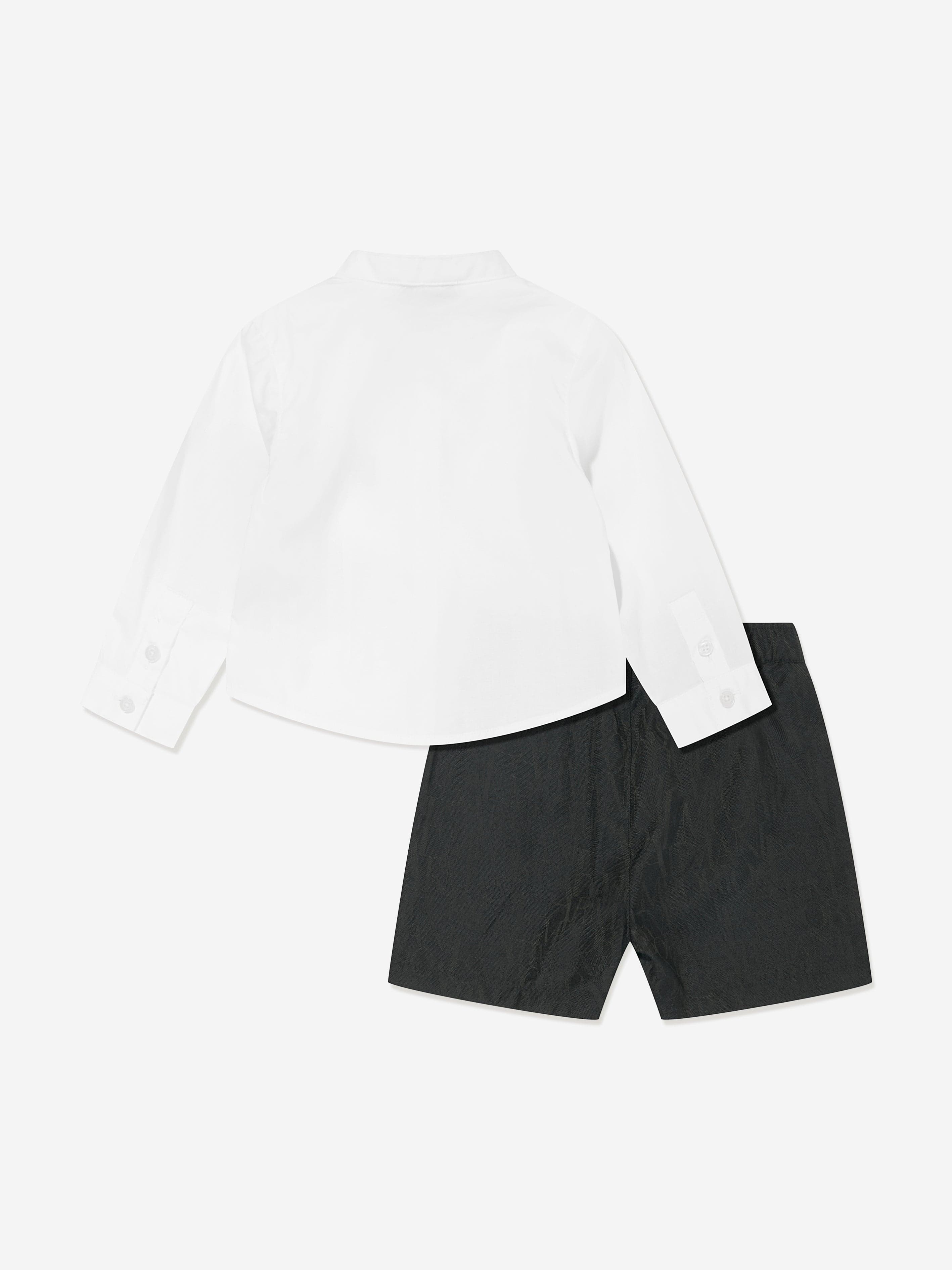 Emporio Armani Baby Boys Shirt And Shorts Set in Multicolour