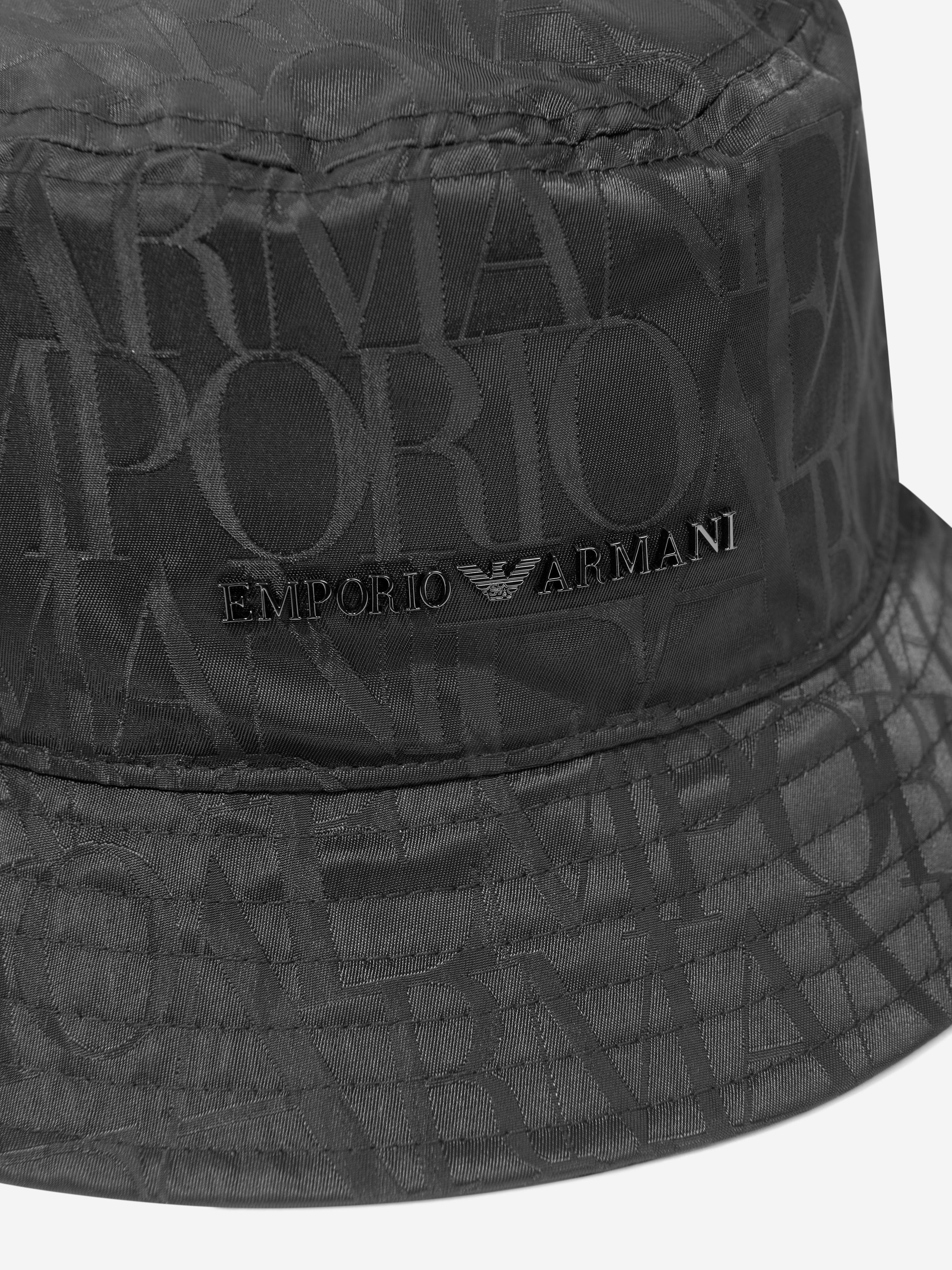 Emporio Armani Boys Logo Bucket Hat in Navy