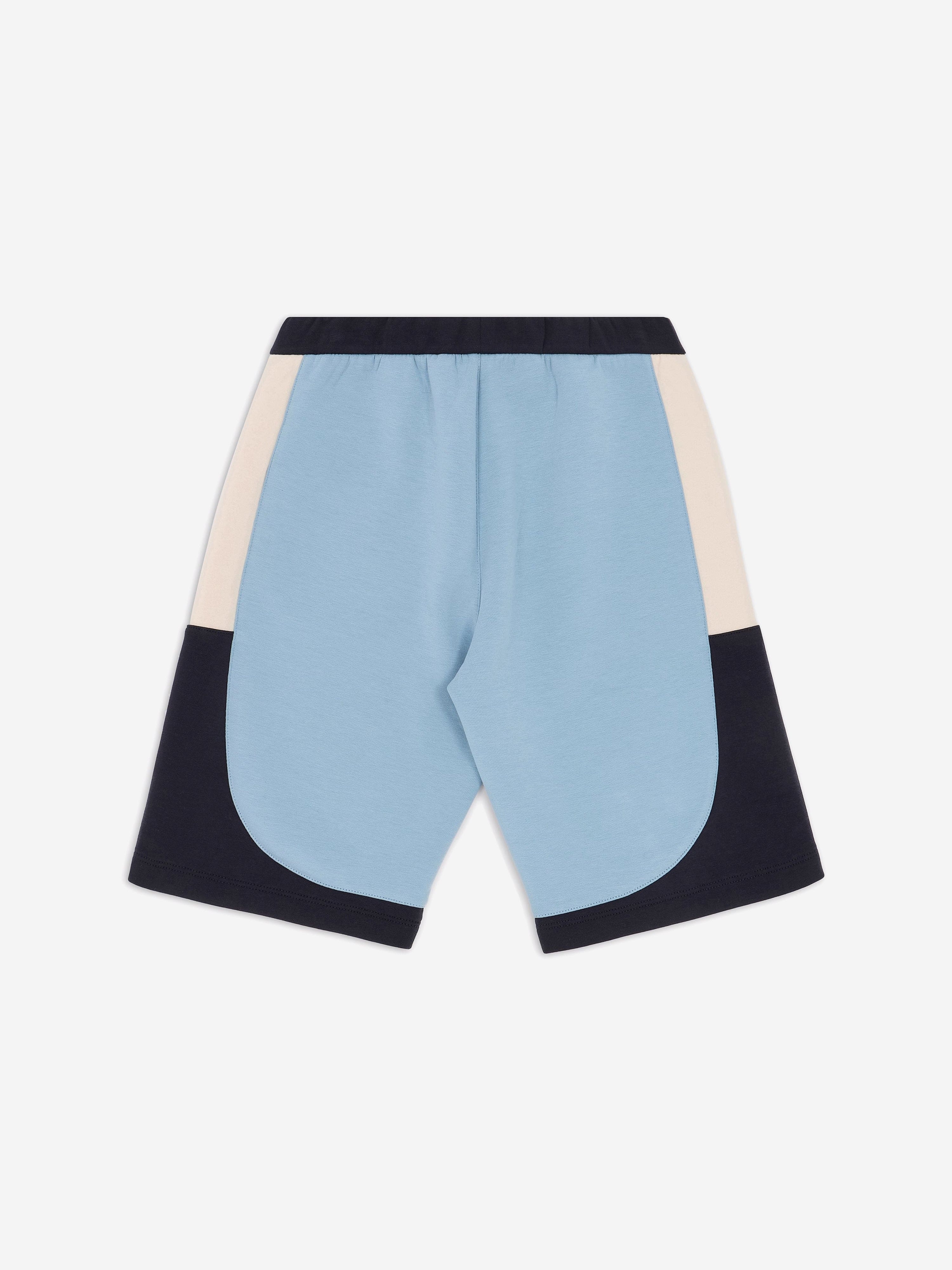Emporio Armani Boys Colourblock Shorts in Blue