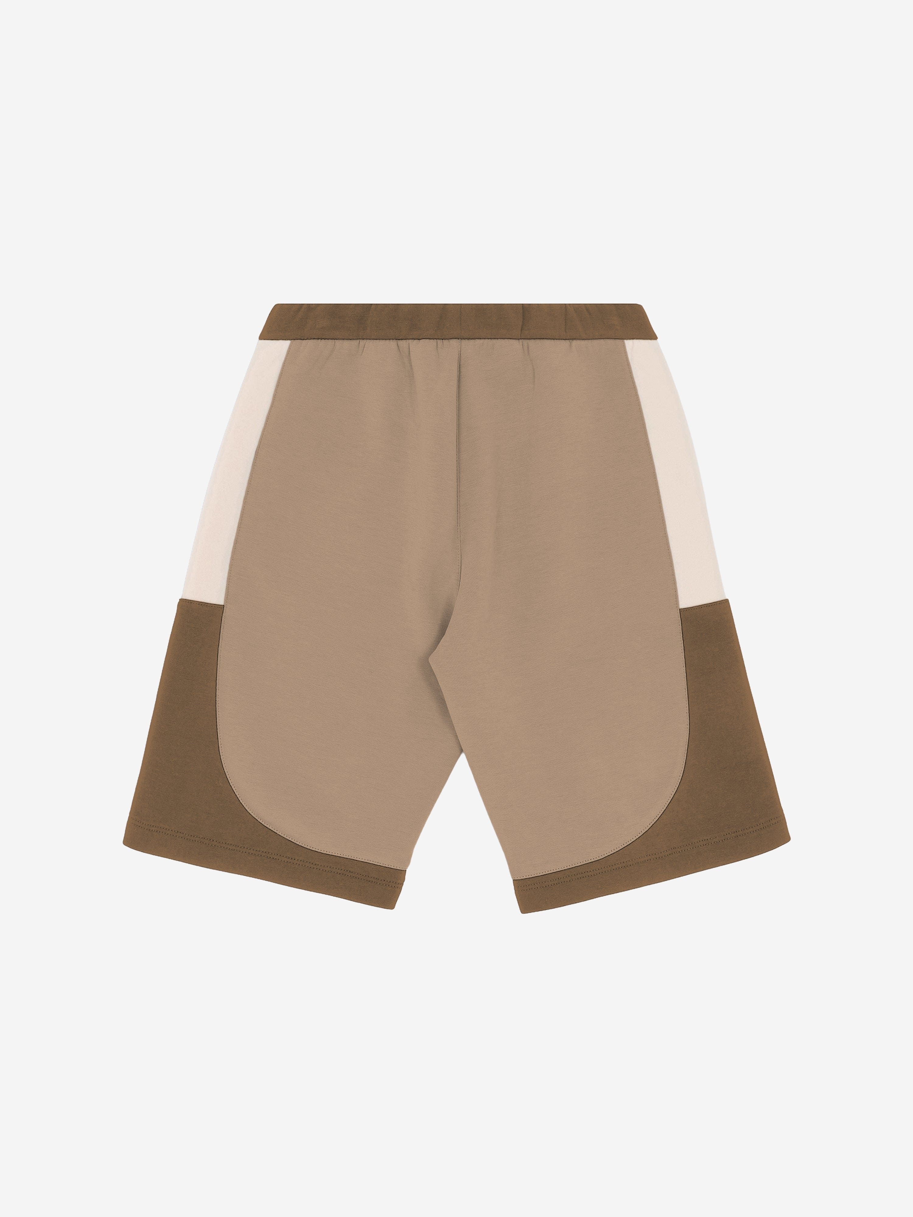 Emporio Armani Boys Colourblock Shorts in Brown