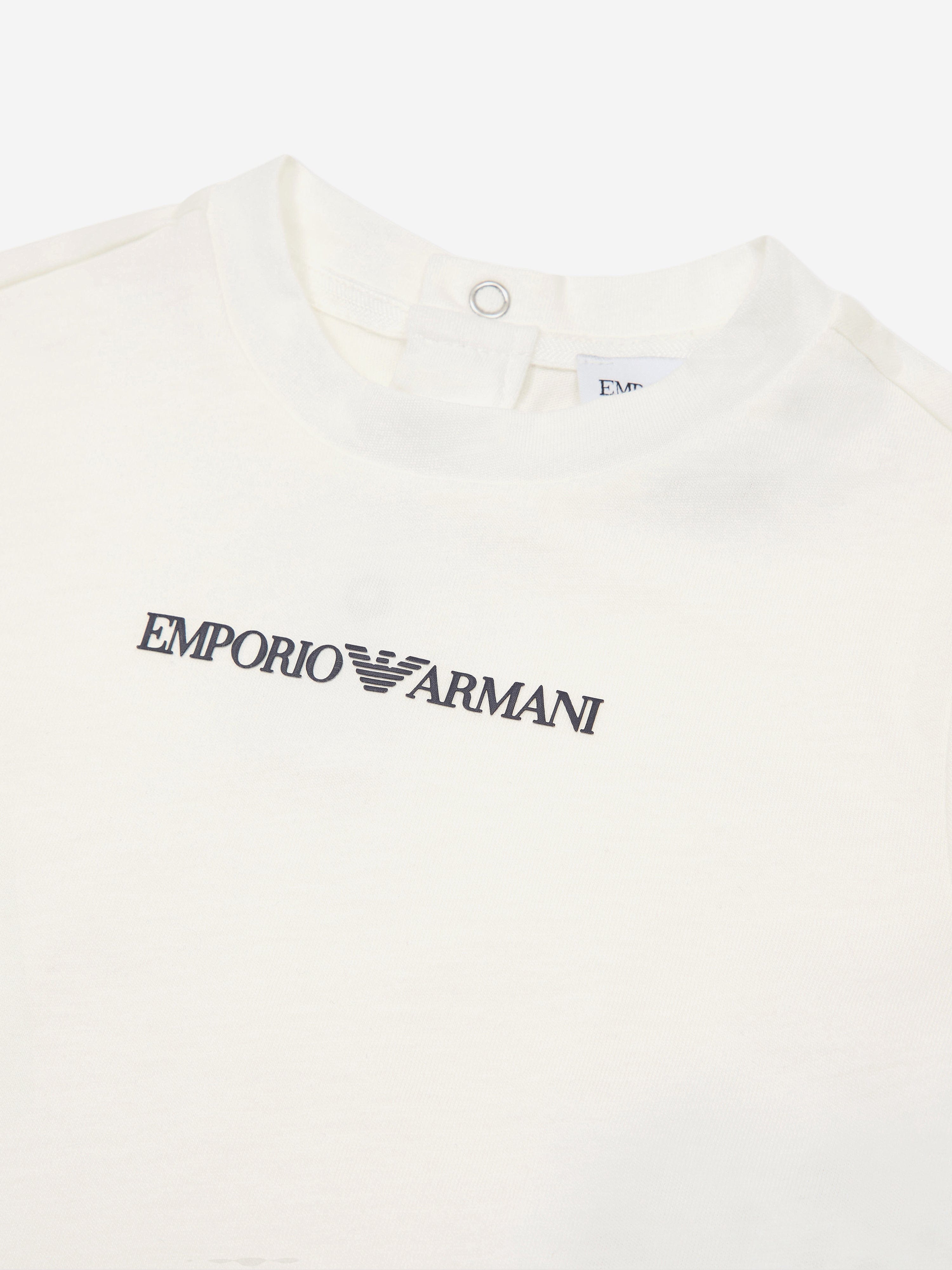 Emporio Armani Baby Boys Essential T-Shirt in White