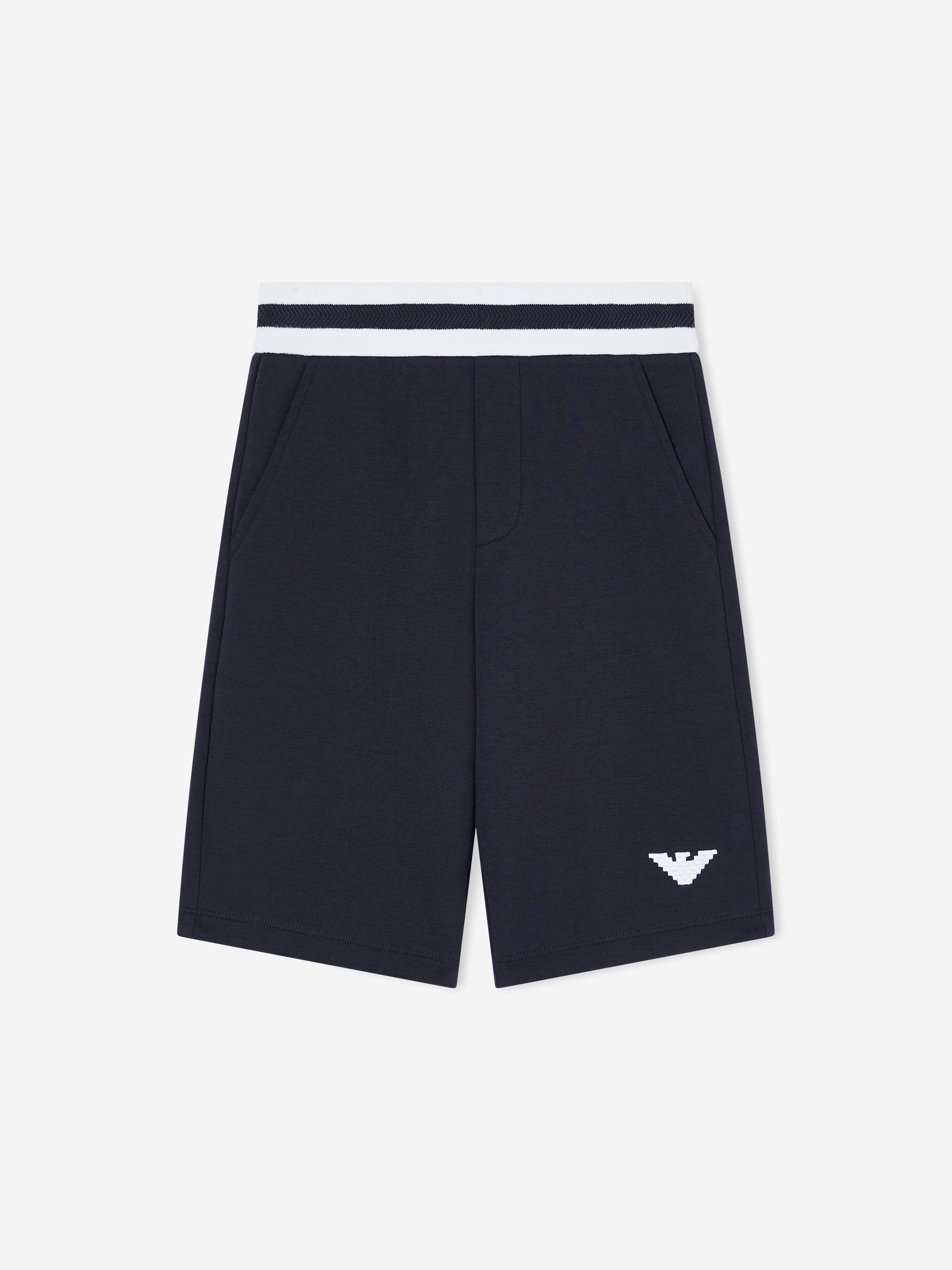 Emporio Armani Boys Lunar New Year Logo Shorts in Navy