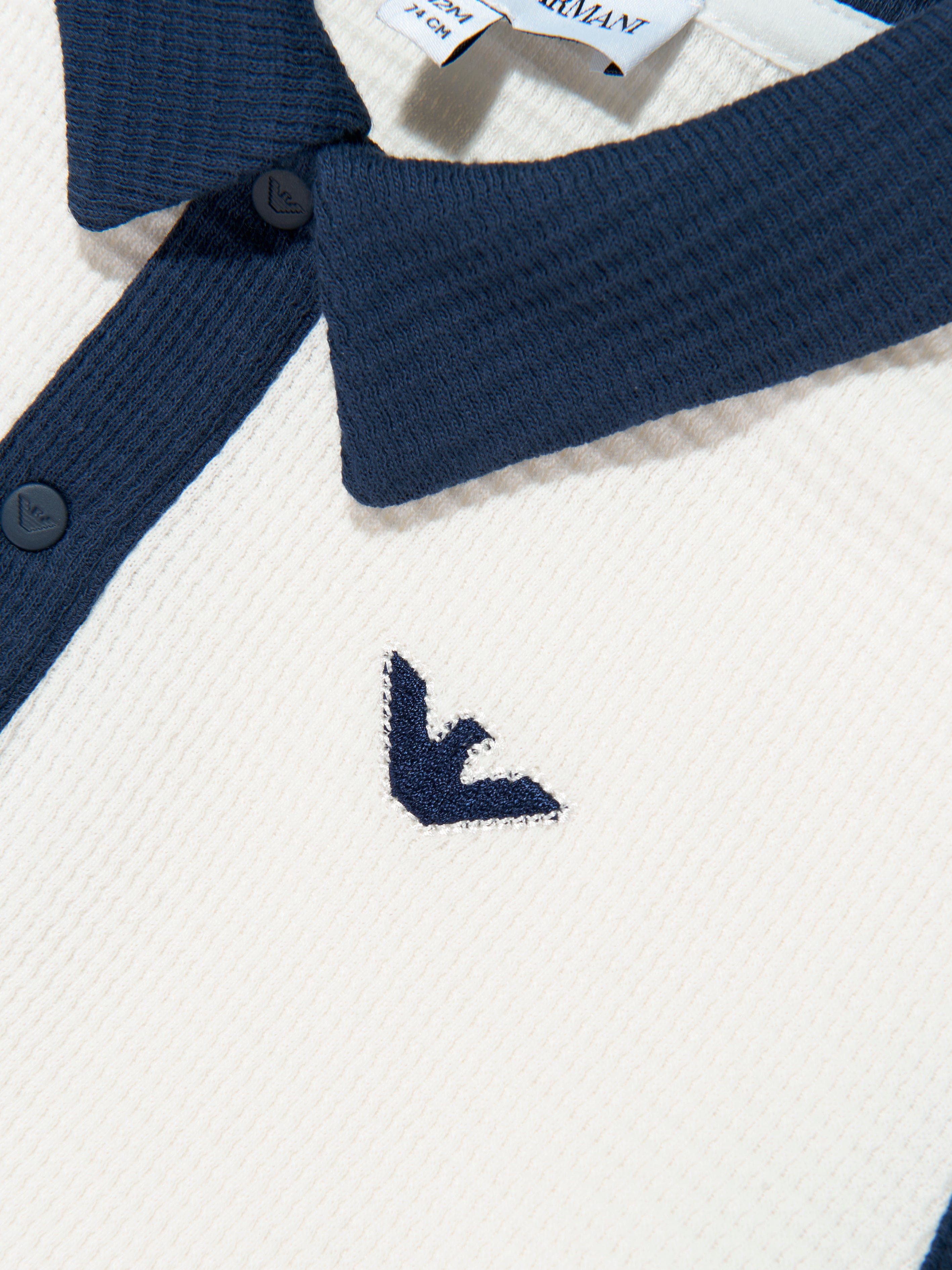 Emporio Armani Baby Boys Eagle Logo Polo Shirt in White