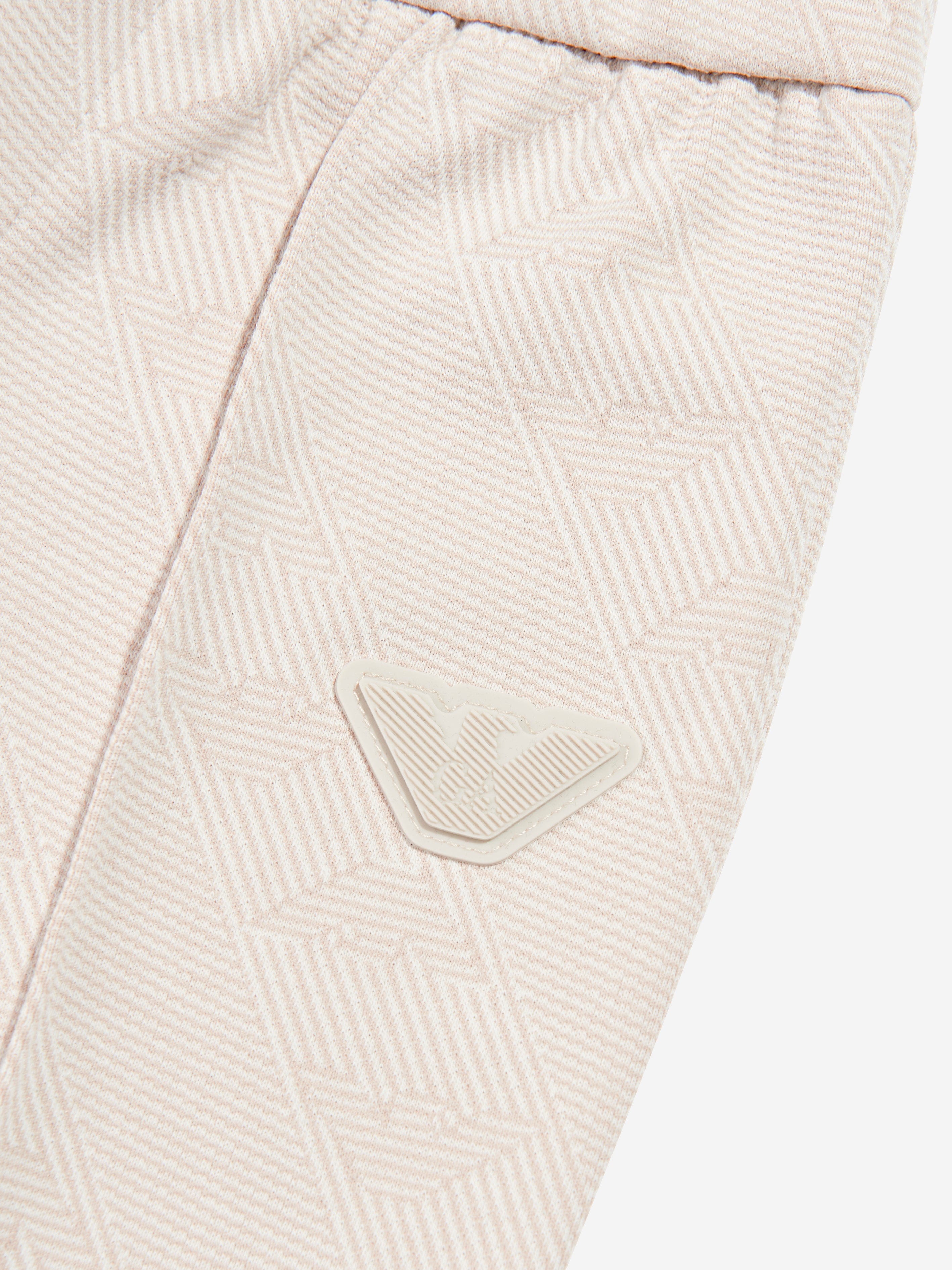 Emporio Armani Baby Boys Eagle Logo Tracksuit in Beige