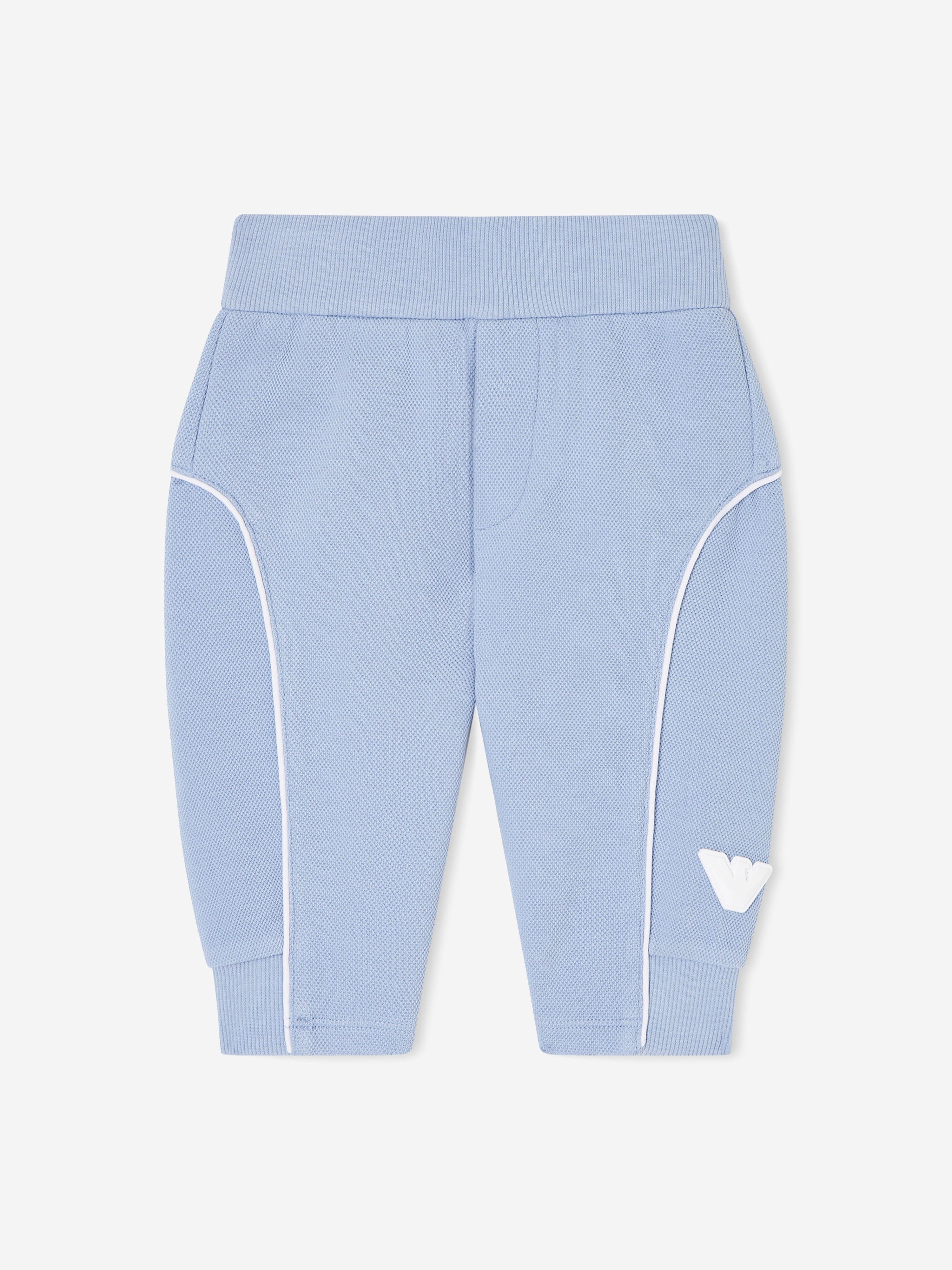 Emporio Armani Baby Boys Eagle Logo Joggers in Blue