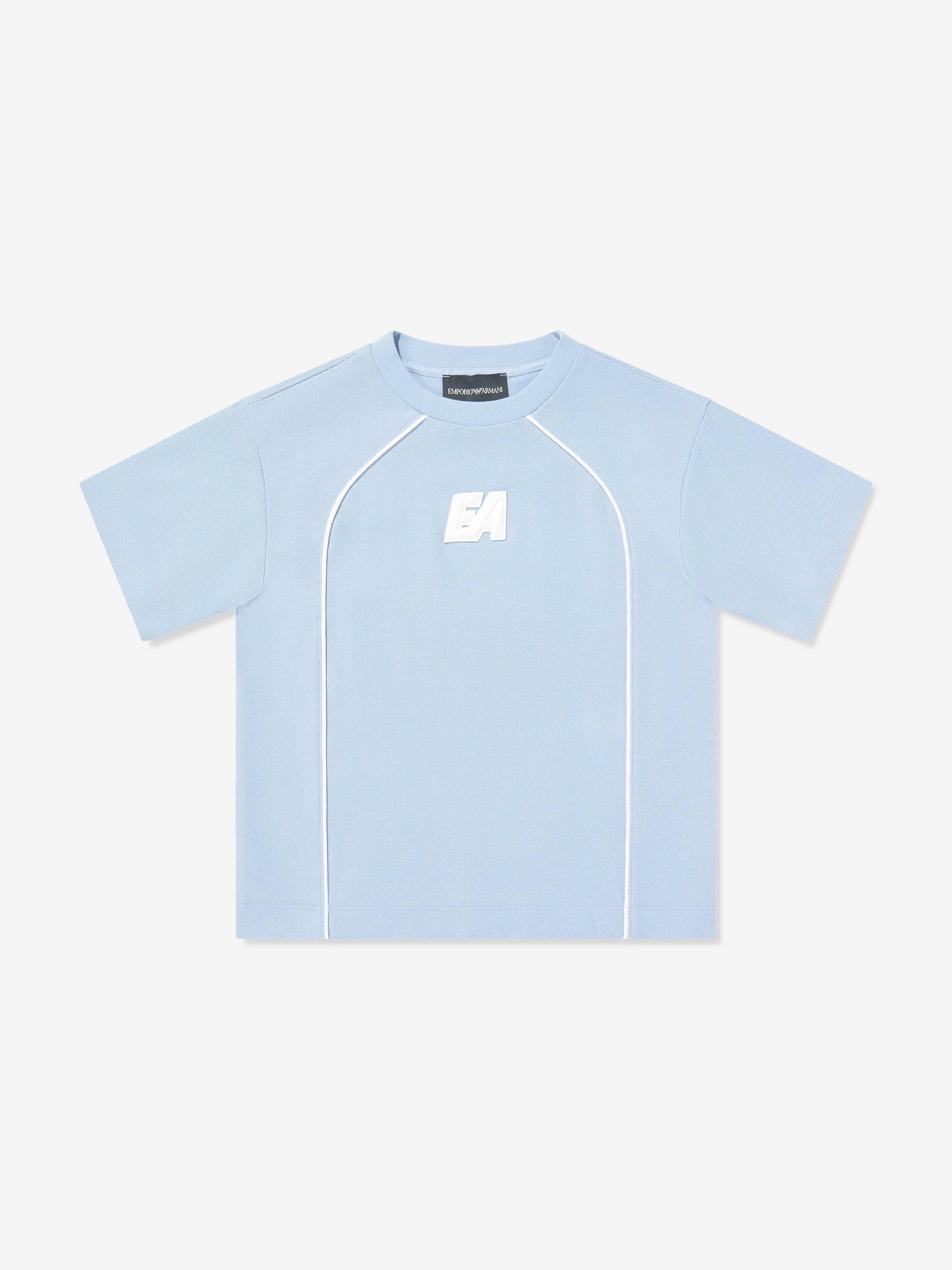 Emporio Armani Boys Logo T-Shirt in Blue