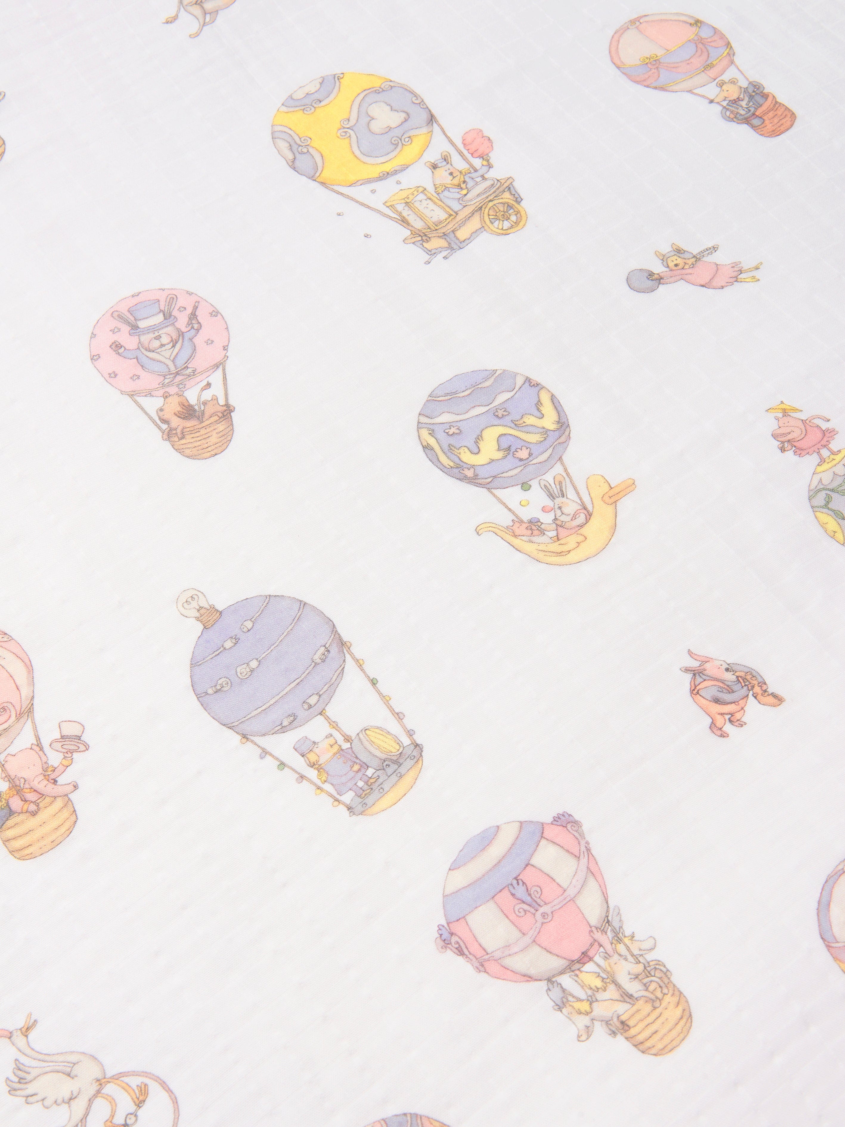 Atelier Choux Baby Pastel Circus Swaddle in White