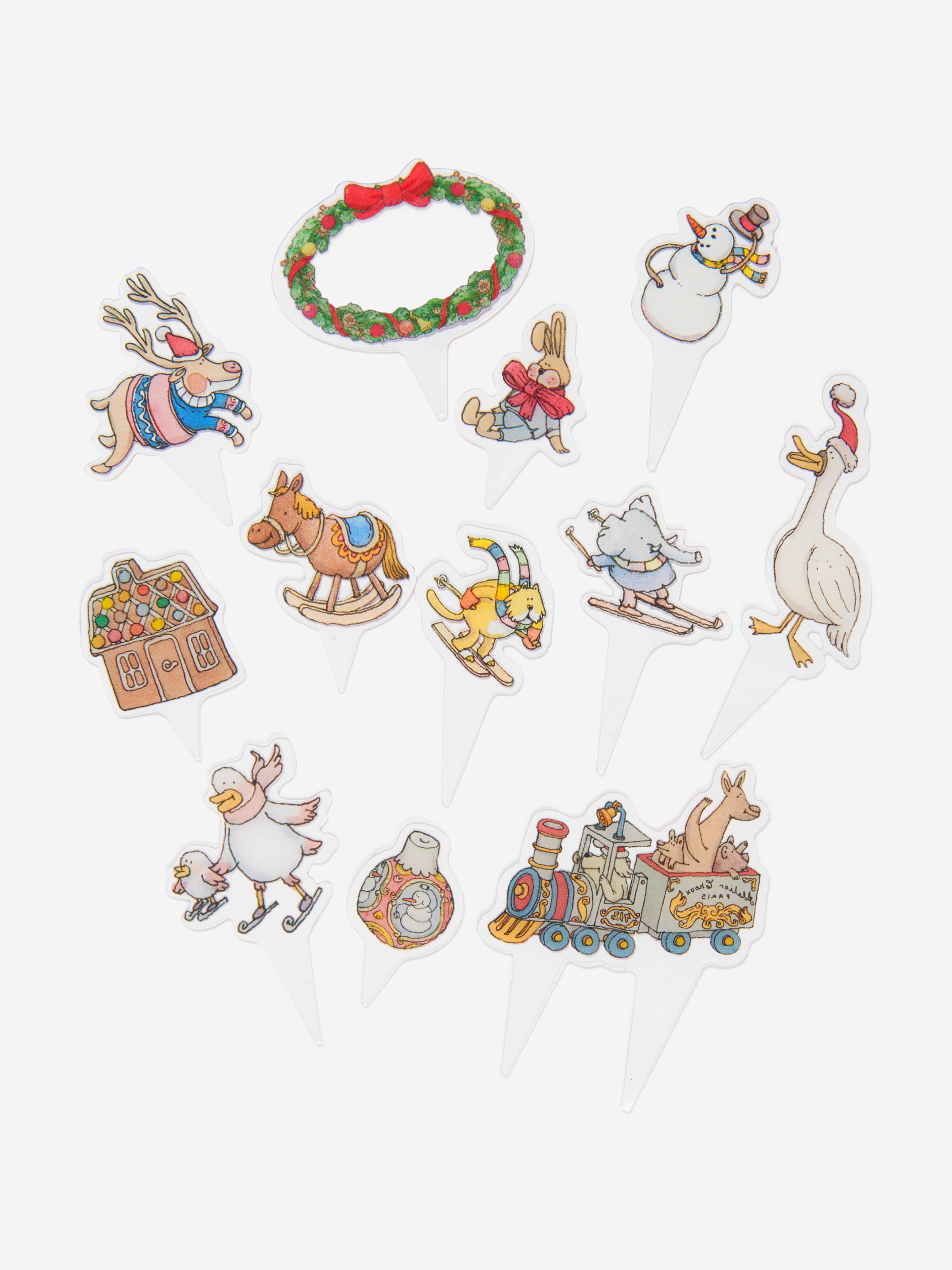 Atelier Choux Kids Mini Holidays Cake Toppers (12 Pack)