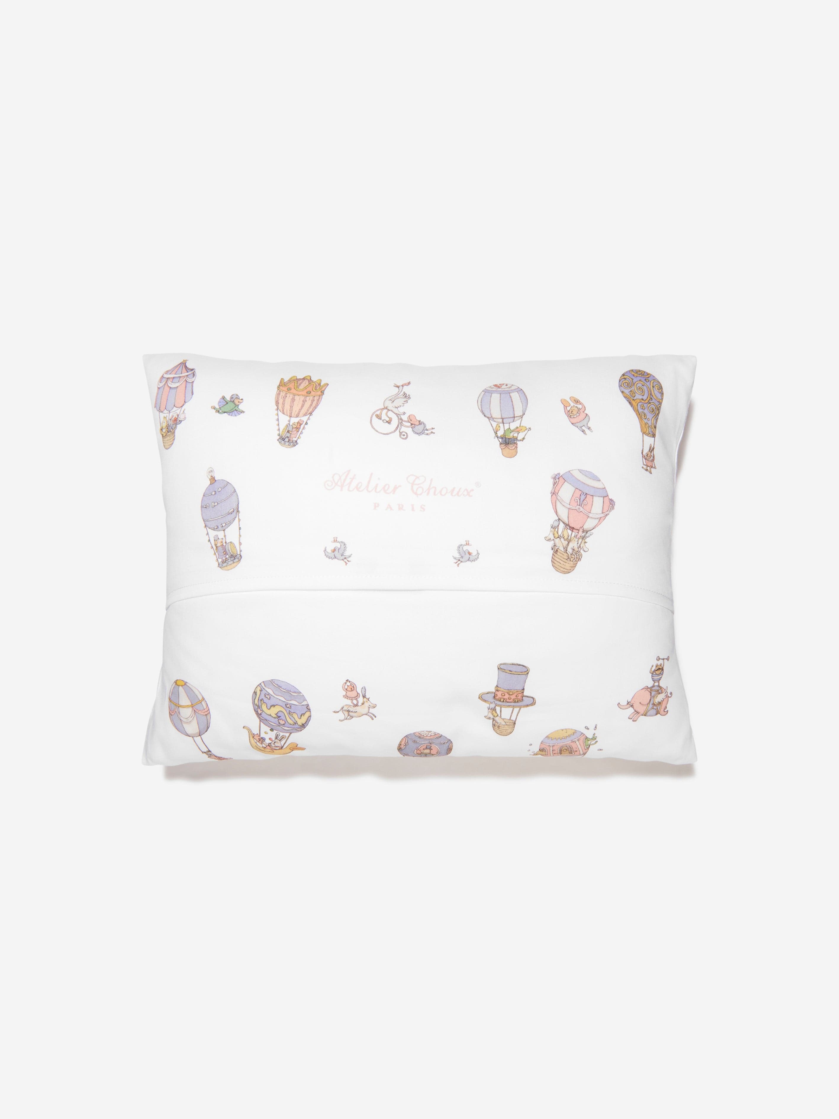 Atelier Choux Kids Pastel Circus Satin Cushion in White