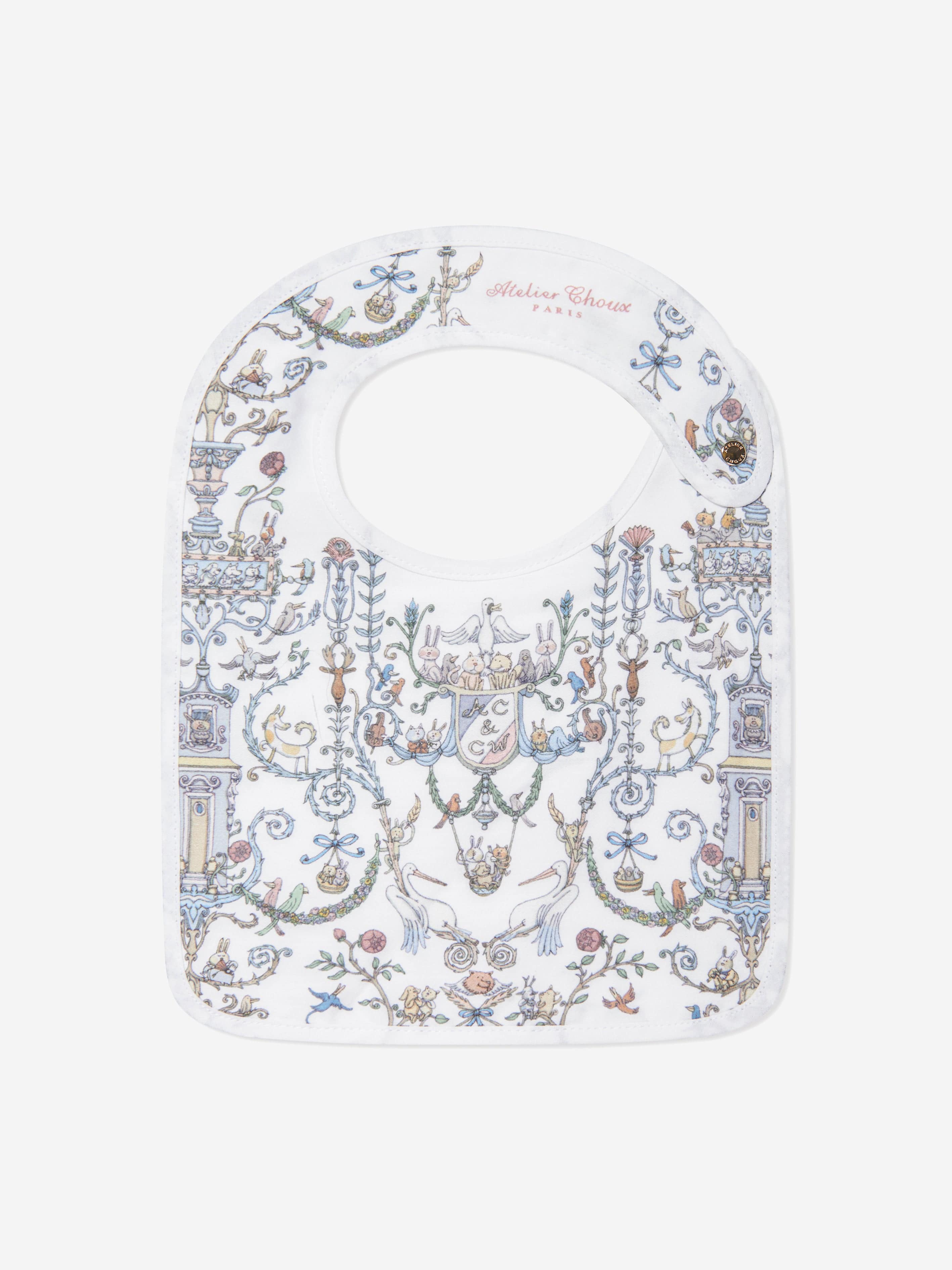 Atelier Choux Baby Satin Toile De Jouy Atelier Choux & Caitlin Wilson Bib in Multicolour