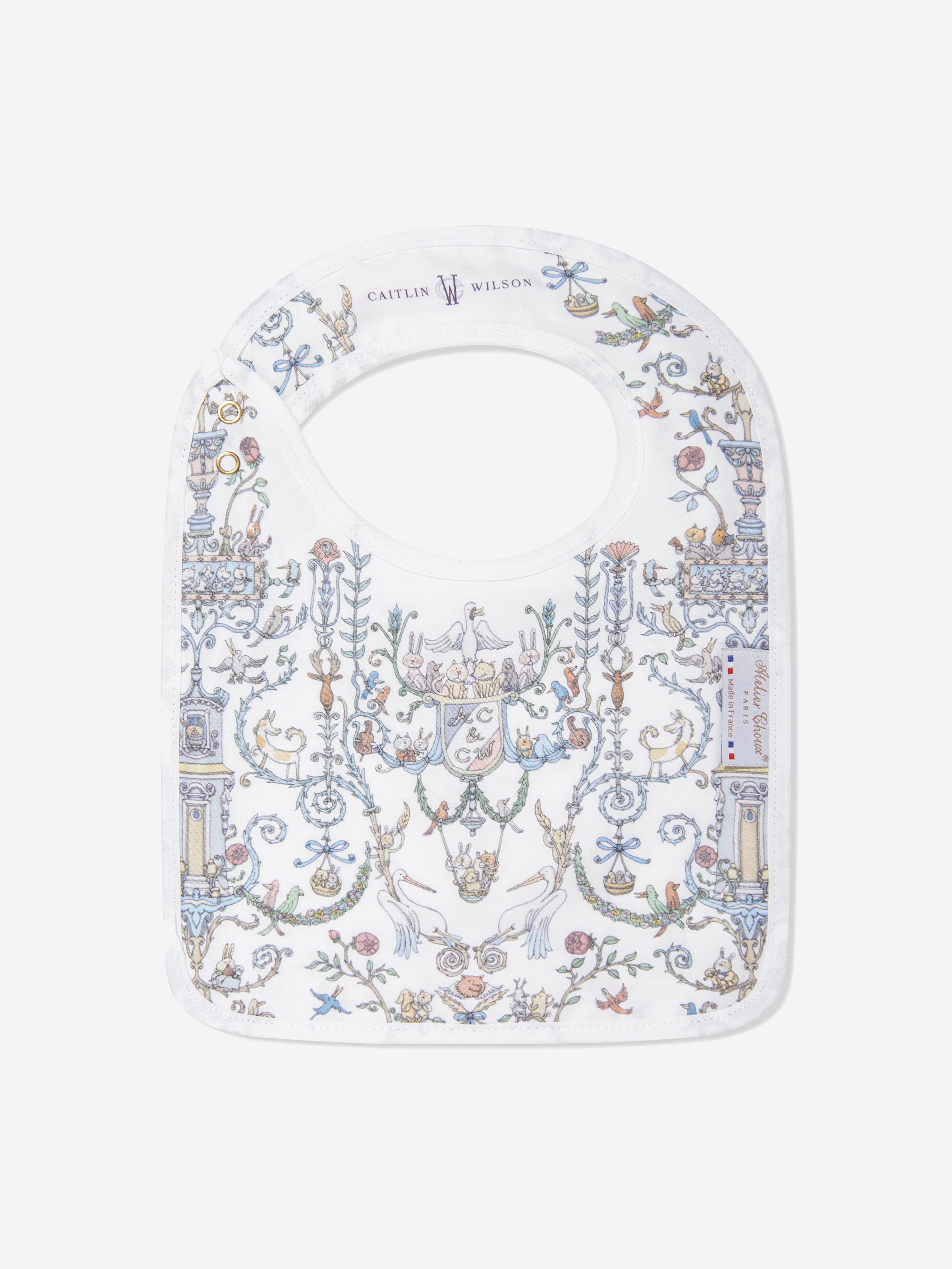 Atelier Choux Baby Satin Toile De Jouy Atelier Choux & Caitlin Wilson Bib in Multicolour