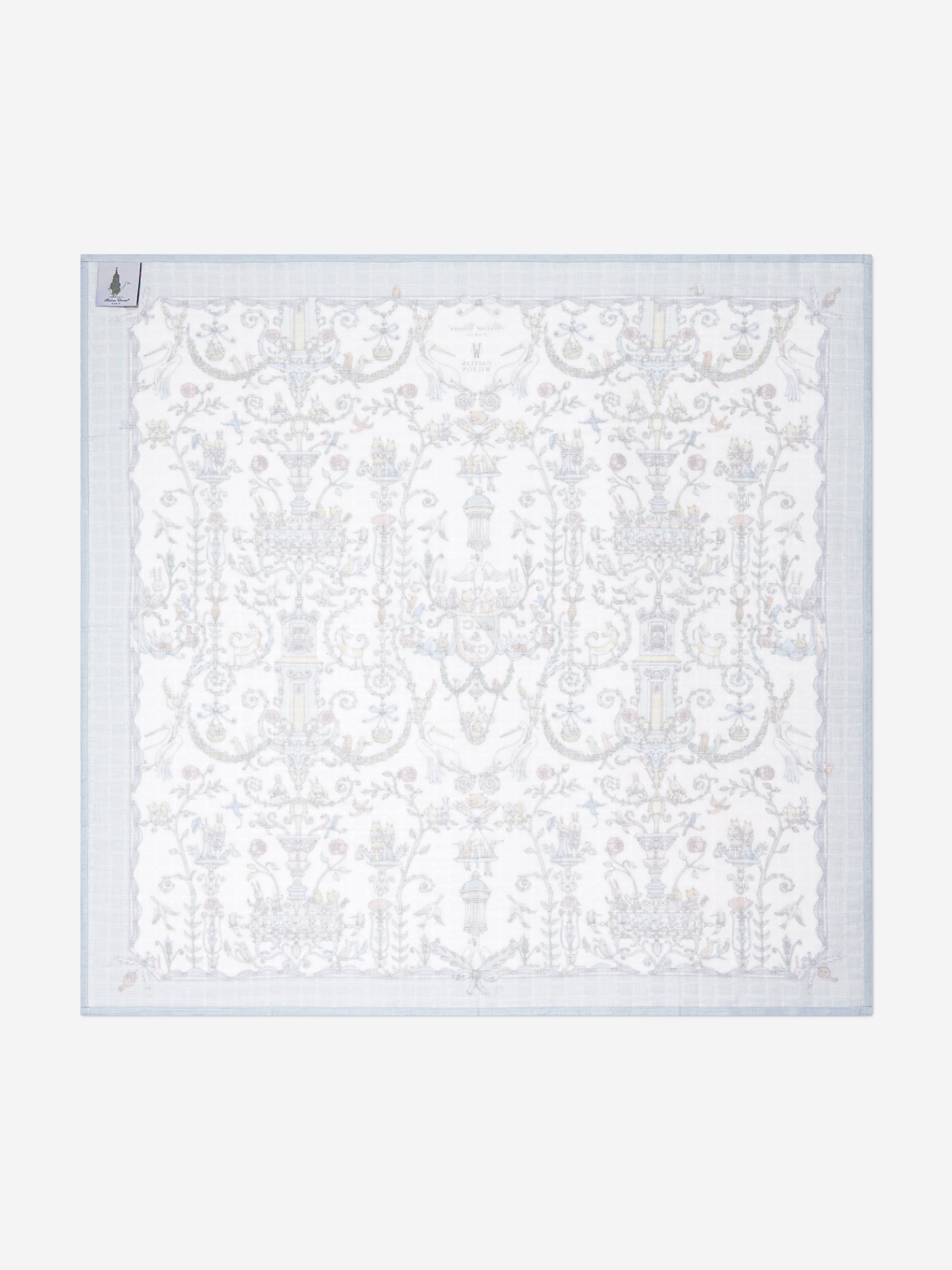 Atelier Choux Baby Boys Toile De Jouy Atelier Choux & Caitlin Wilson Swaddle in Blue (100cm)