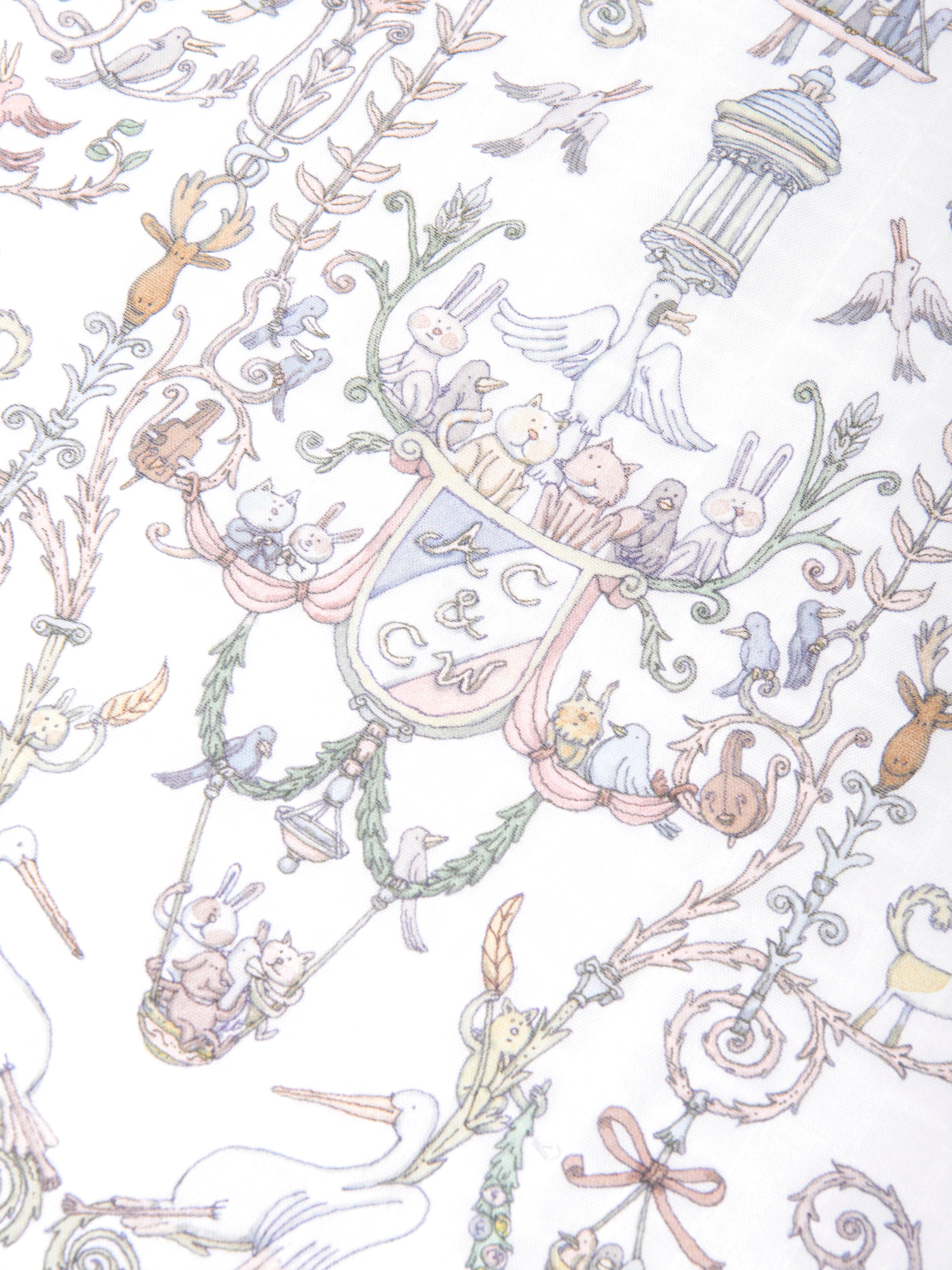 Atelier Choux Baby Girls Toile De Jouy Atelier Choux & Caitlin Wilson Swaddle in Pink (100cm)