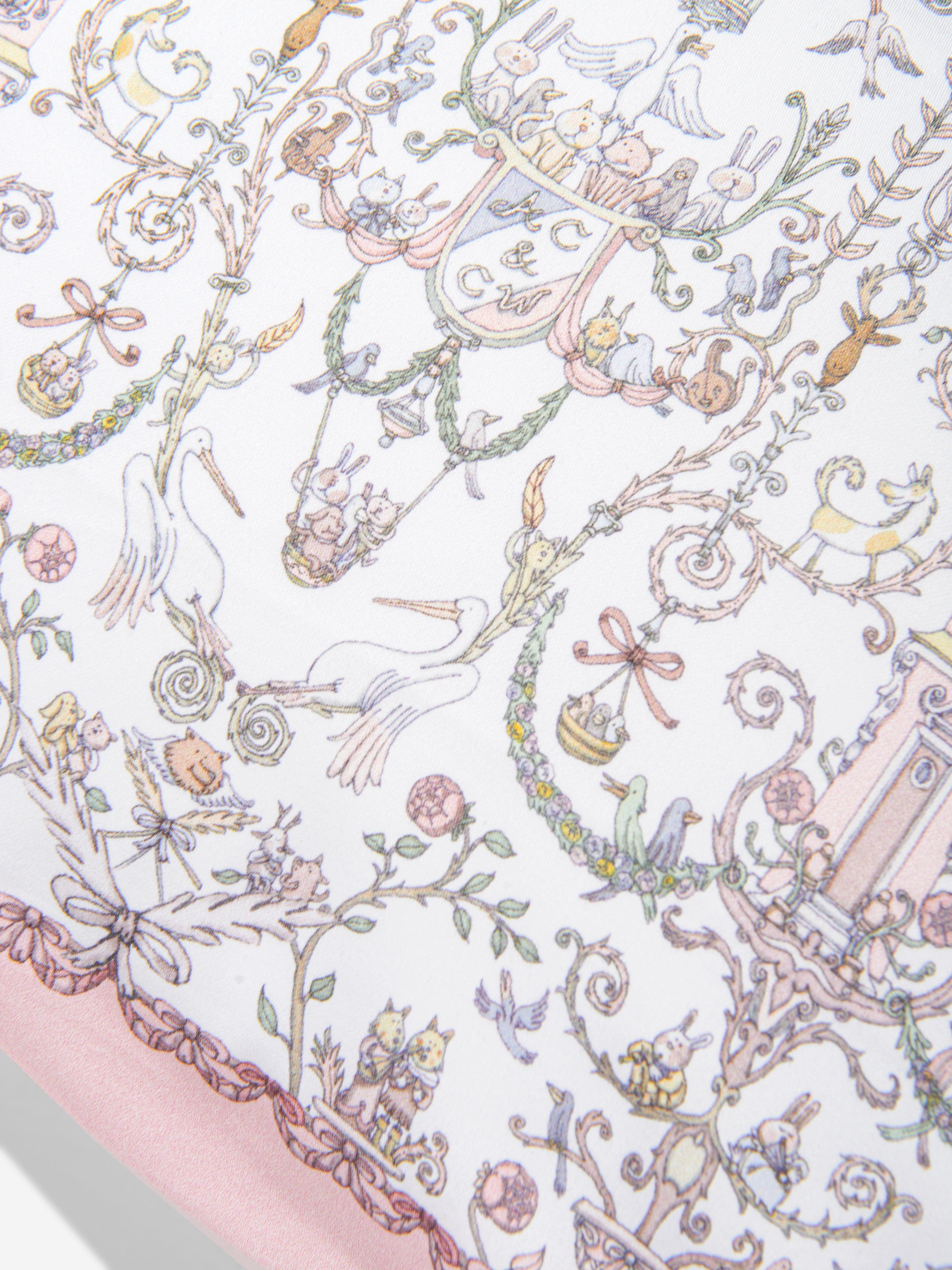 Atelier Choux Baby Girls Satin Toile De Jouy Atelier Choux & Caitlin Wilson Cushion Cover in Pink