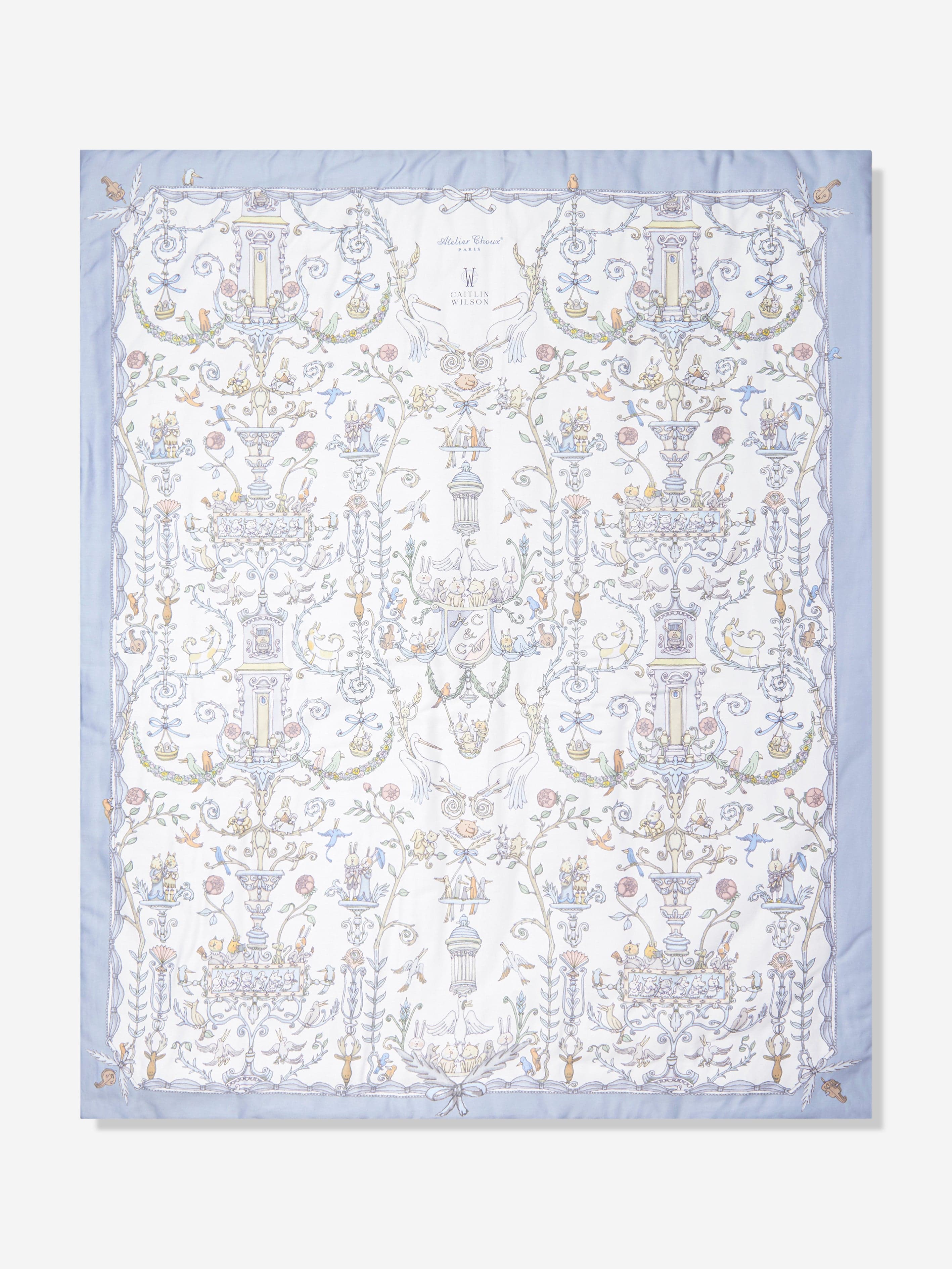 Atelier Choux Baby  Toile De Jouy Atelier Choux & Caitlin Wilson Reversible Quilt in Multicolour (130cm)