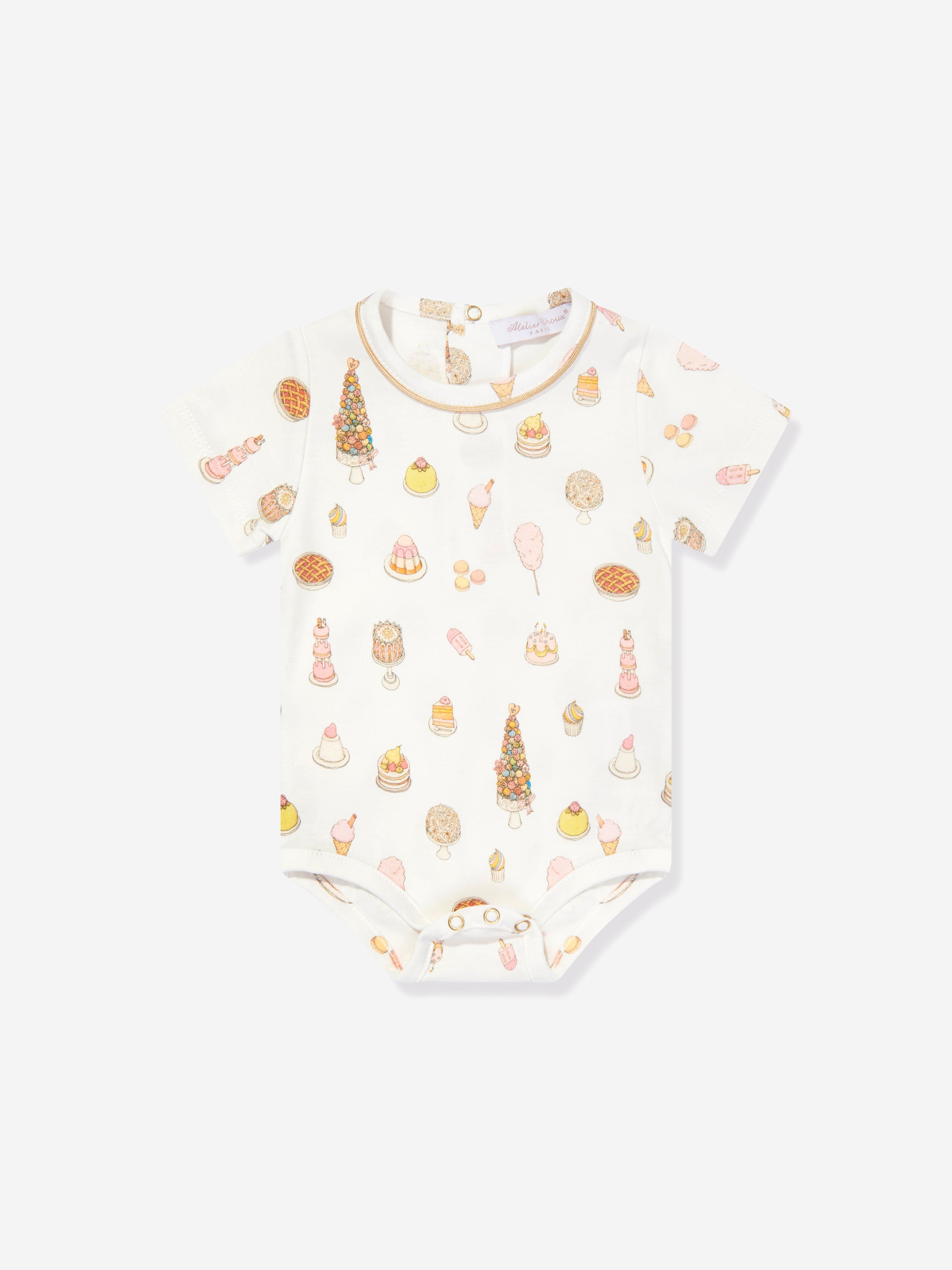 Atelier Choux Baby Classic Bodysuit in White