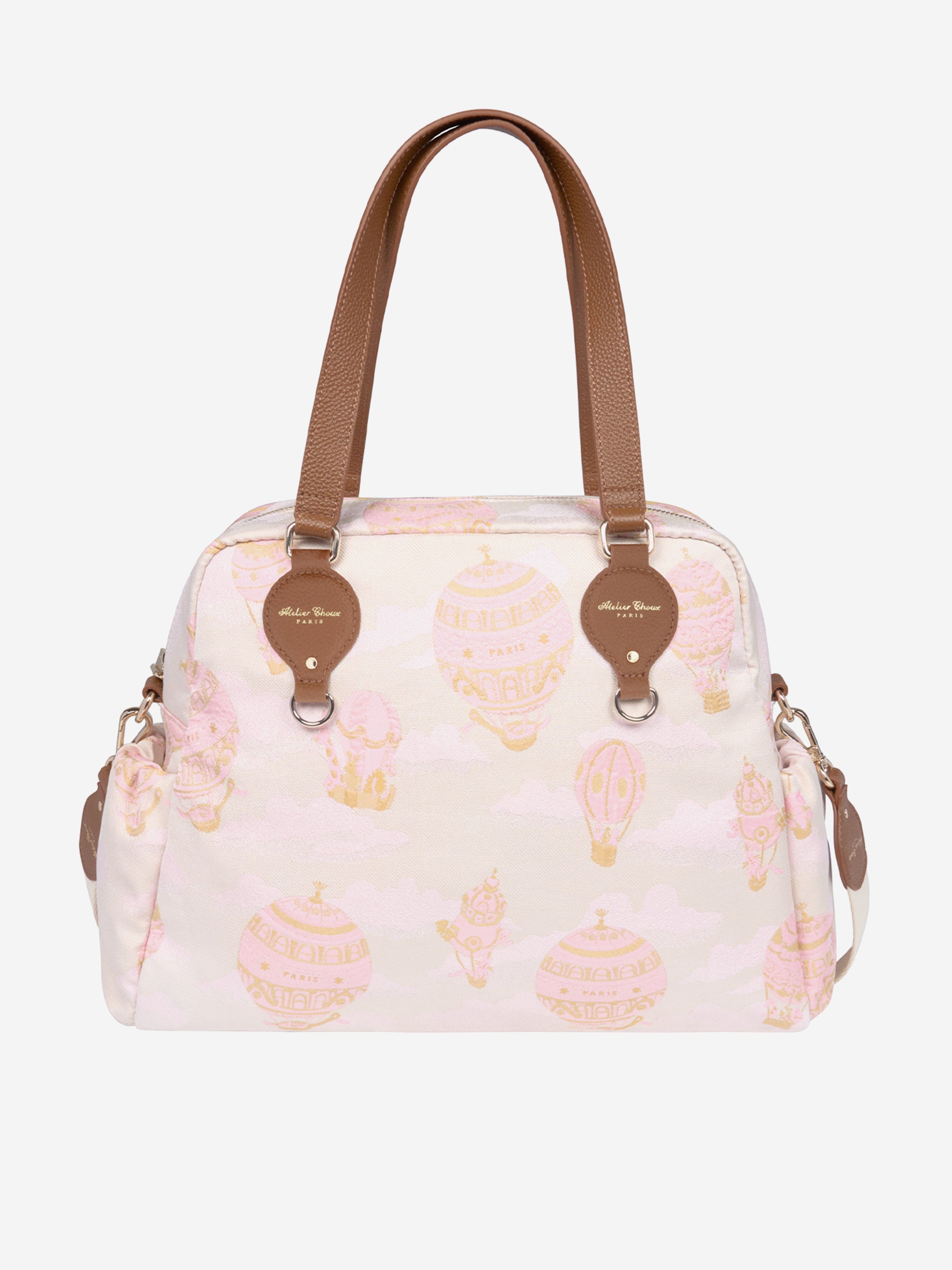 Atelier Choux Baby Girls Hot Air Balloons Changing Bag in Pink (38cm)