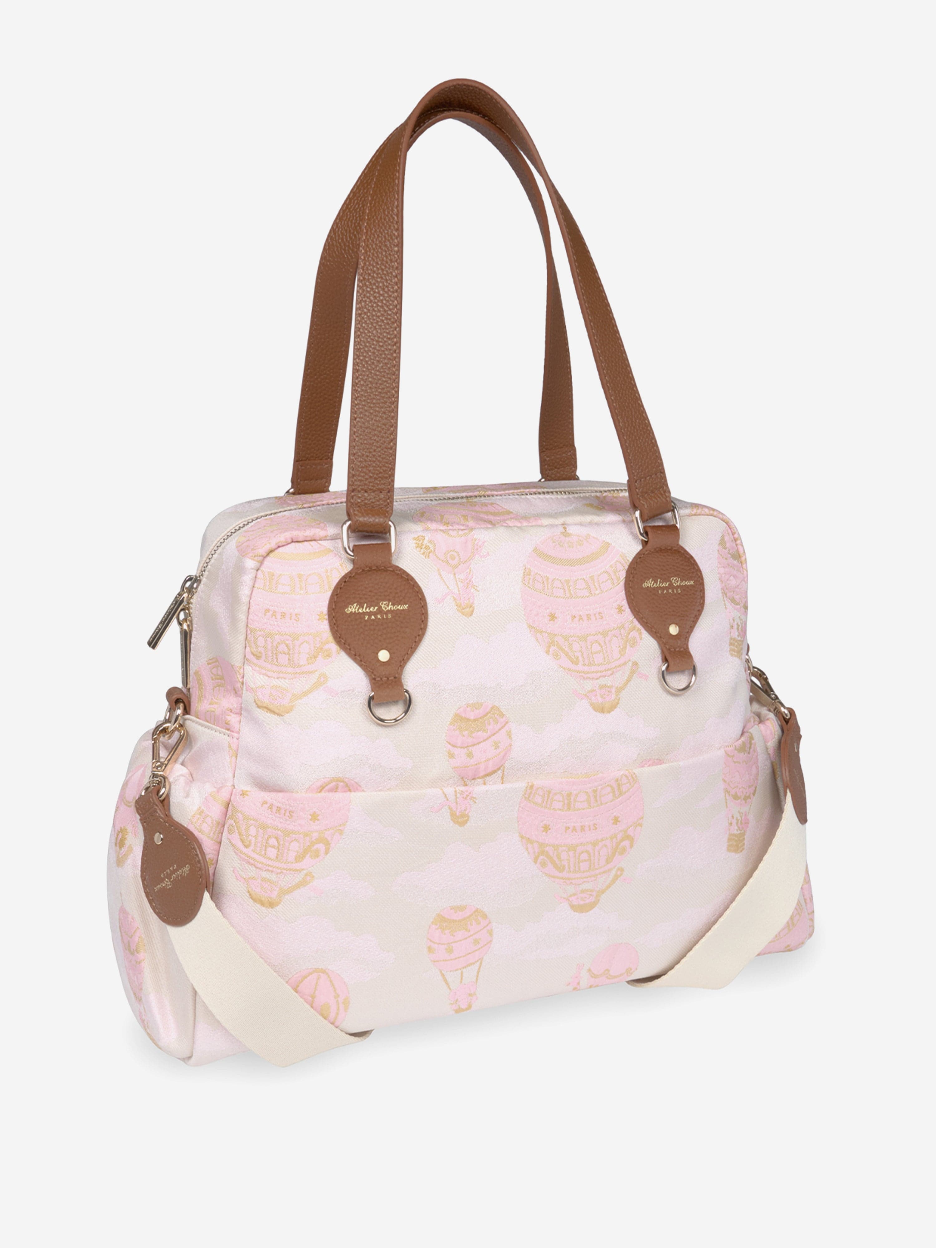 Atelier Choux Baby Girls Hot Air Balloons Changing Bag in Pink (38cm)