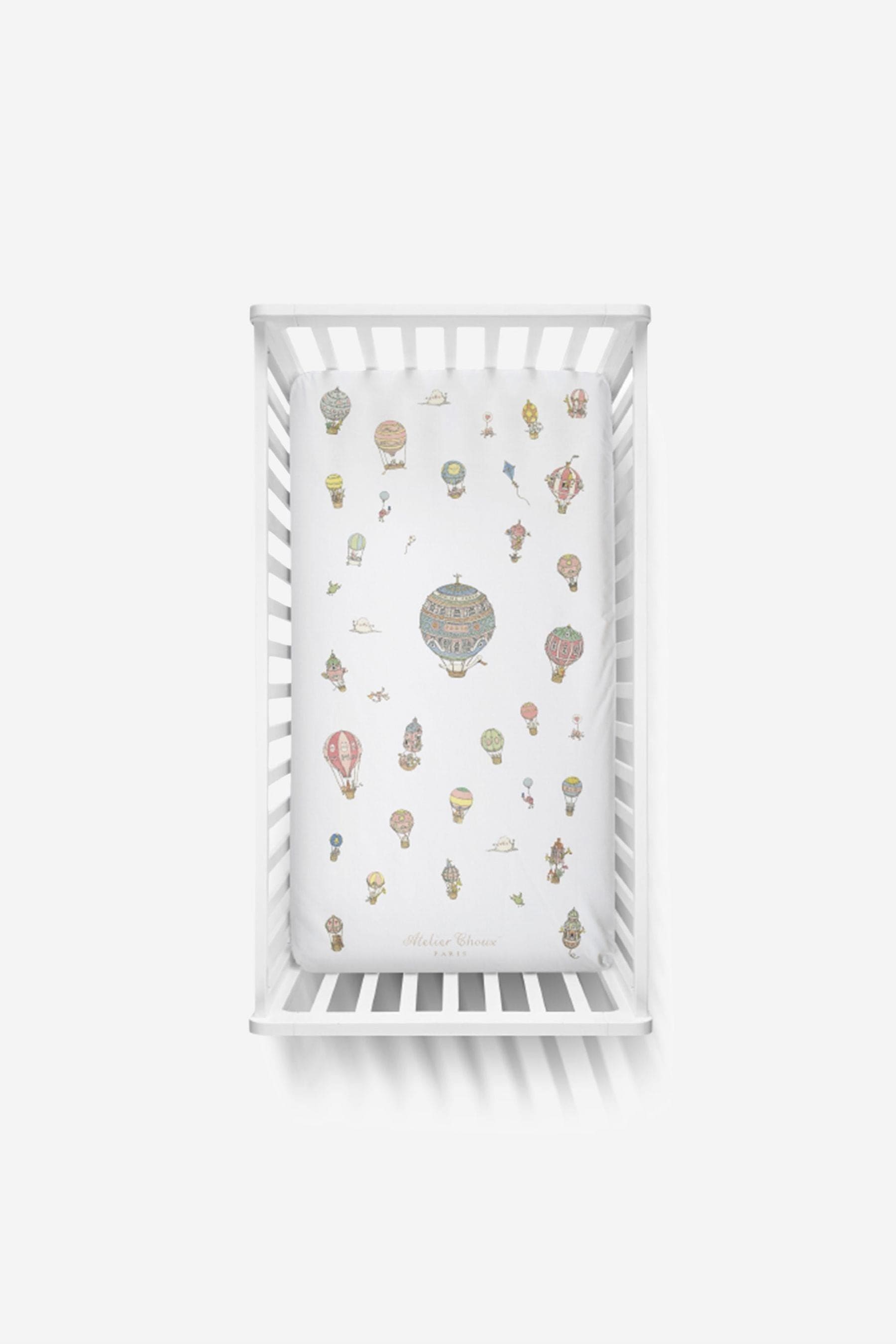 Atelier Choux Baby Hot Air Balloons Fitted Sheet