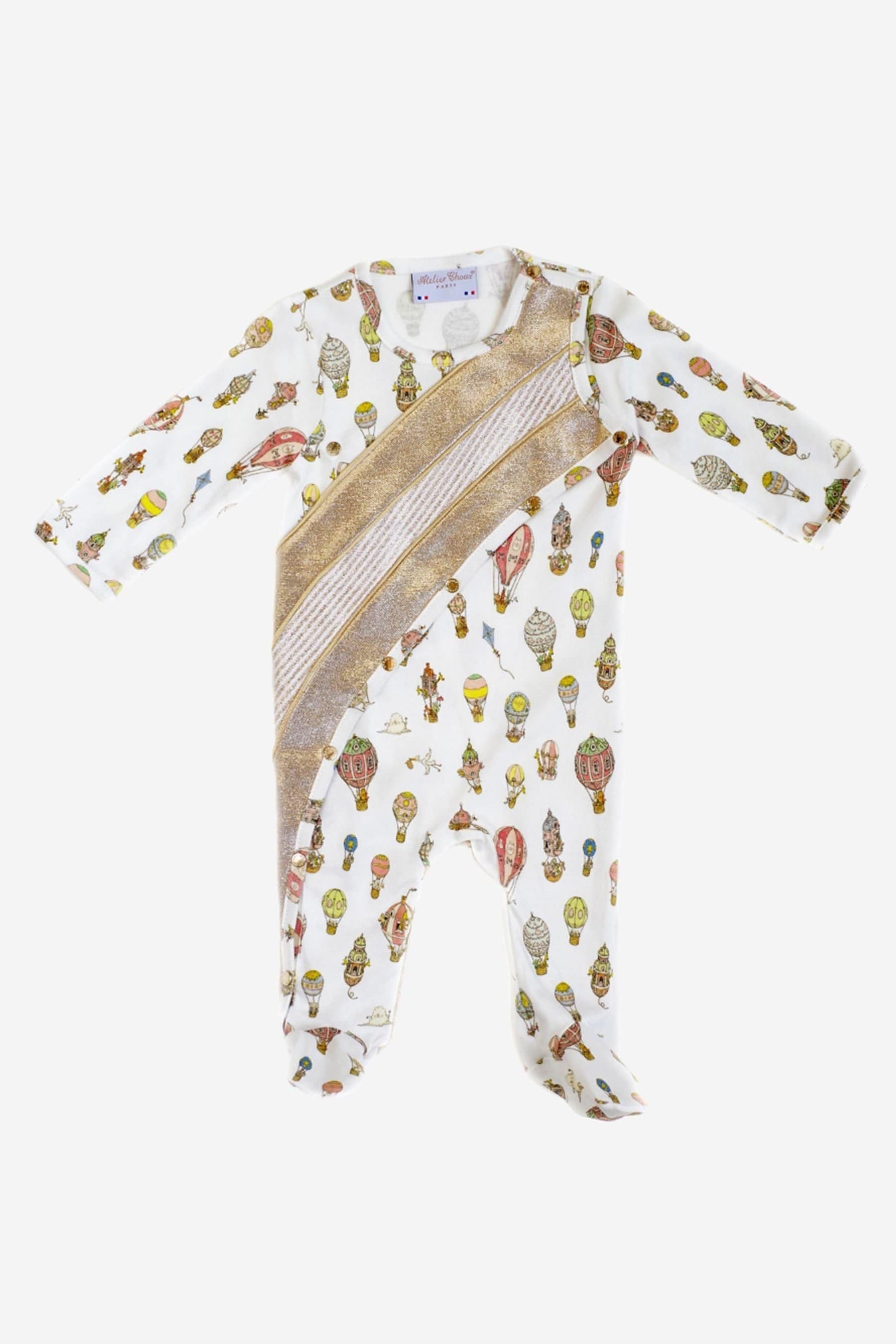 Atelier Choux Baby Gold Balloons Playsuit