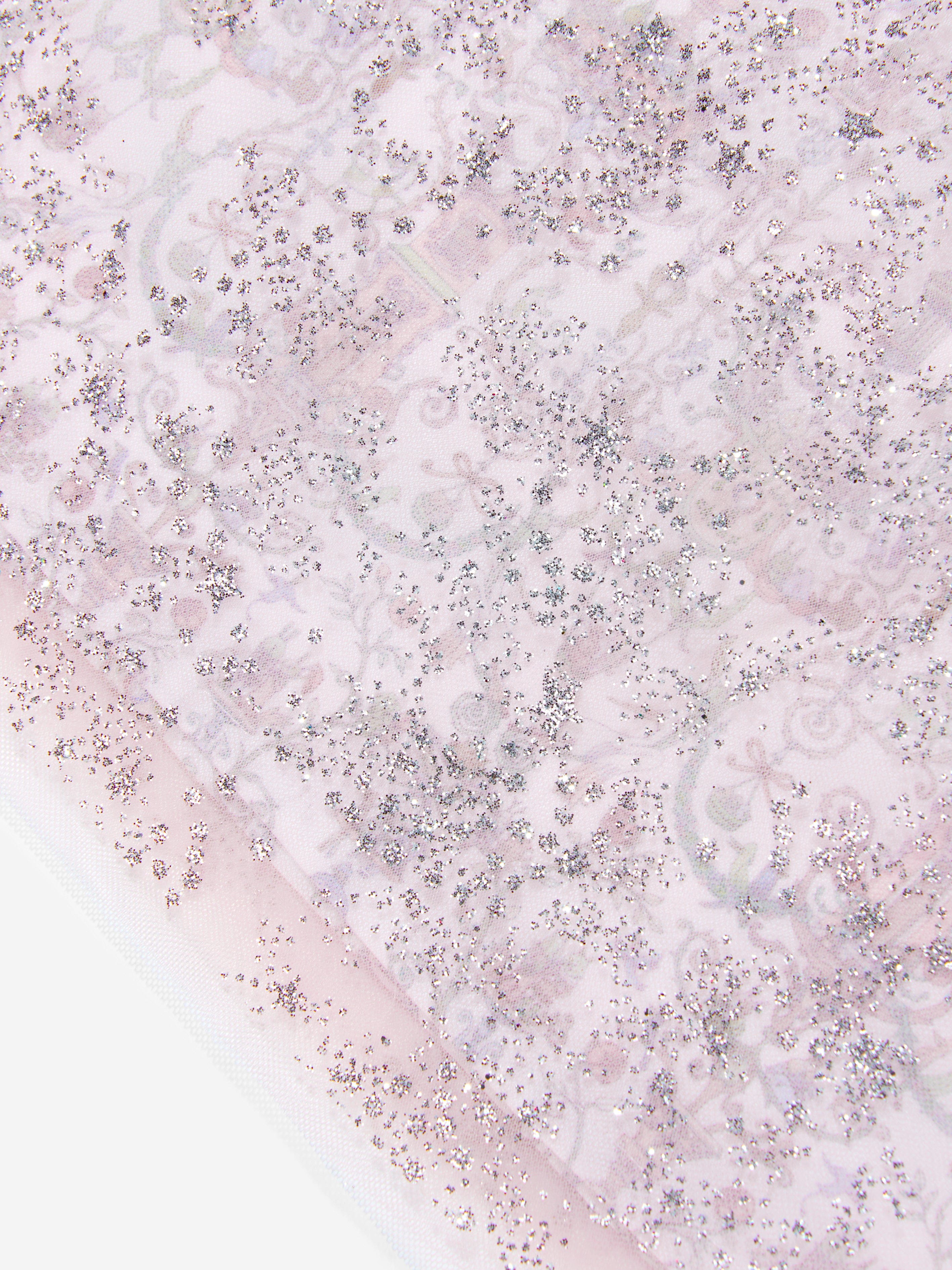Atelier Choux Baby Girls Glittery Toile de Jouy Dress in Pink