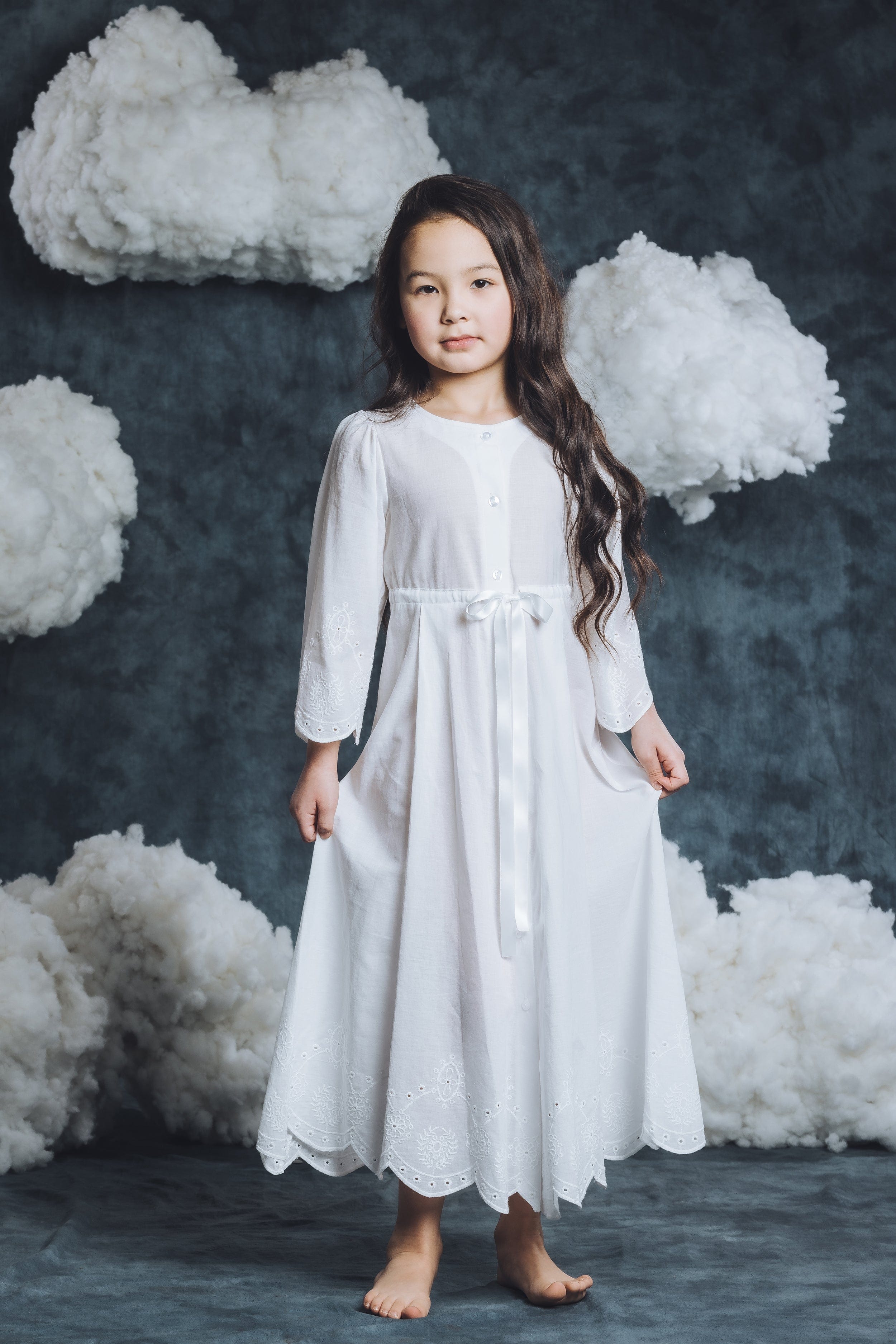 Amiki Children Girls Anetta Nightdress in White