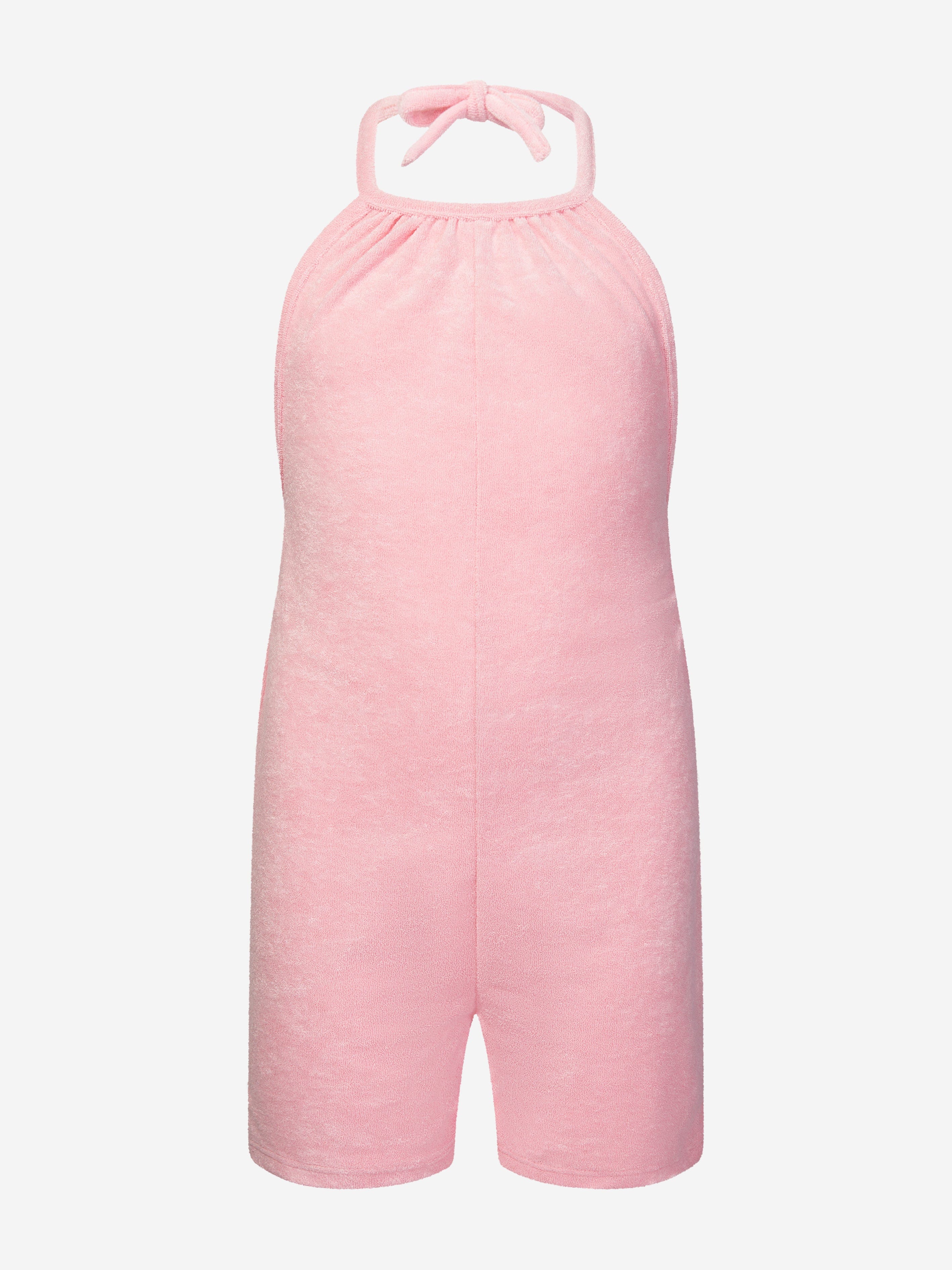 AY by AYLA Girls Towelling Halterneck Romper in Pink